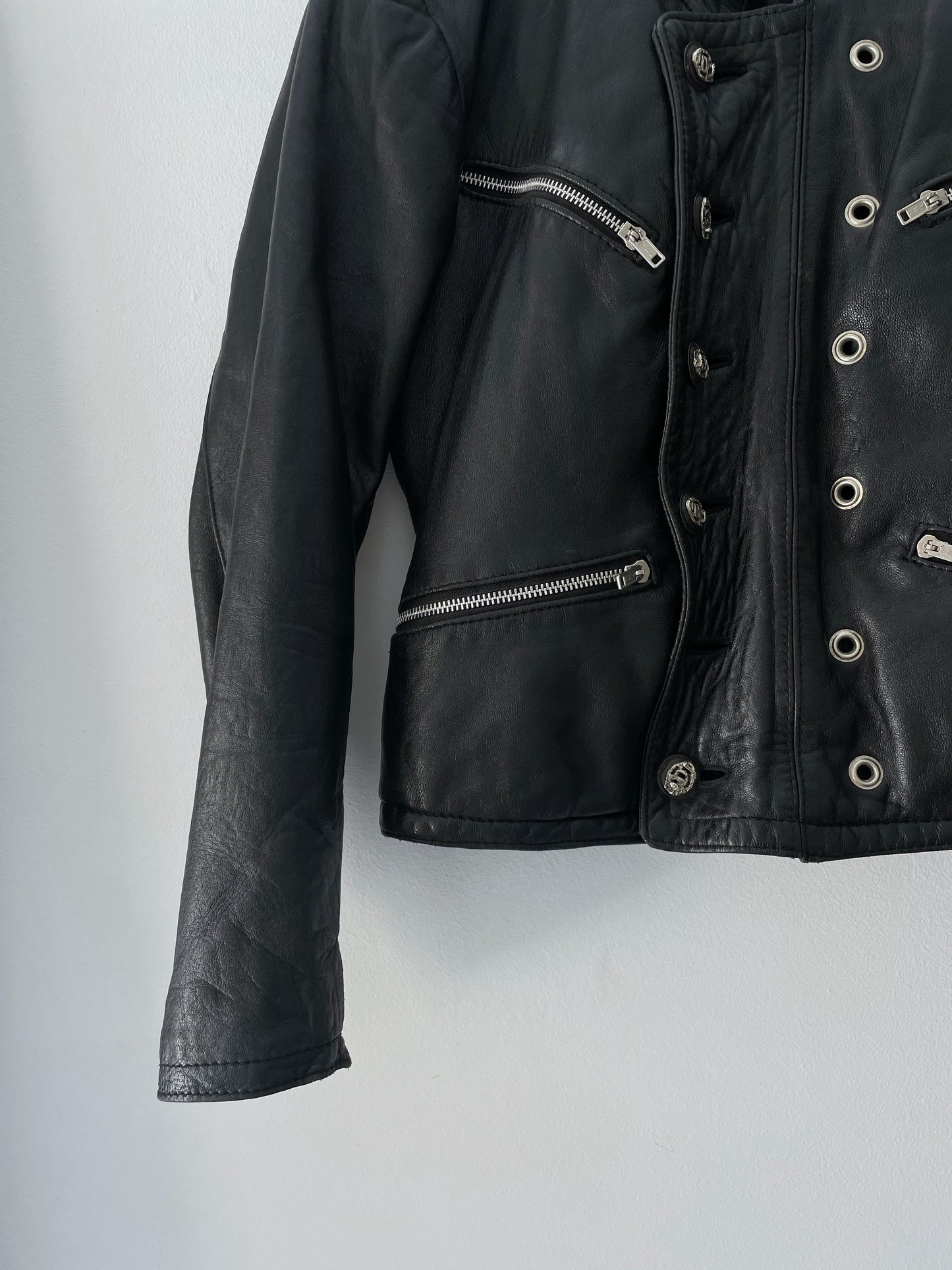 Vintage Leather Moto Jacket