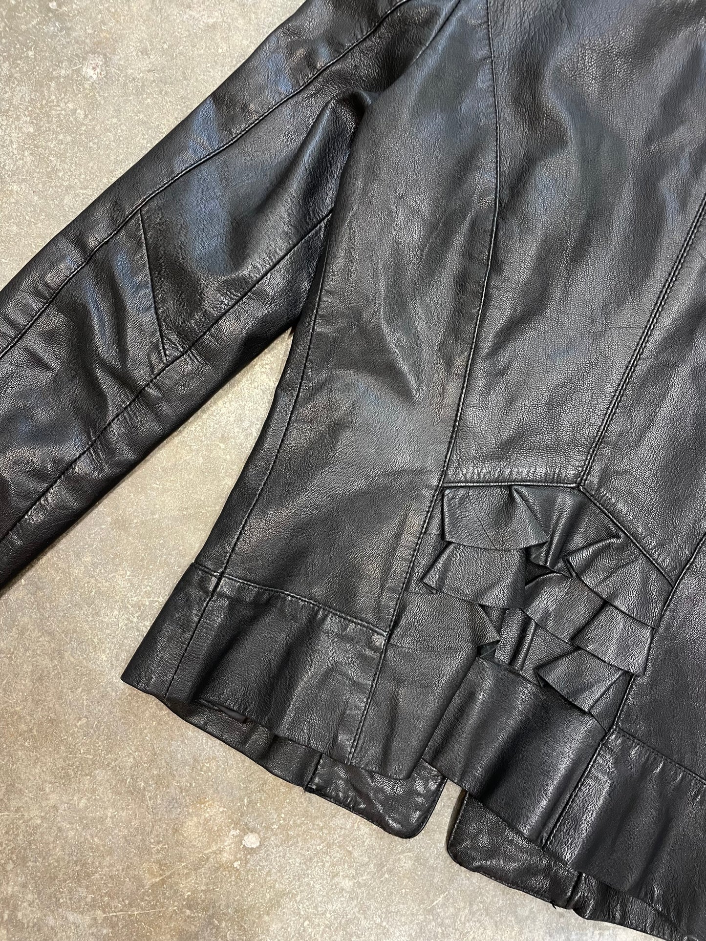 Natural Leather Fitted Jacket