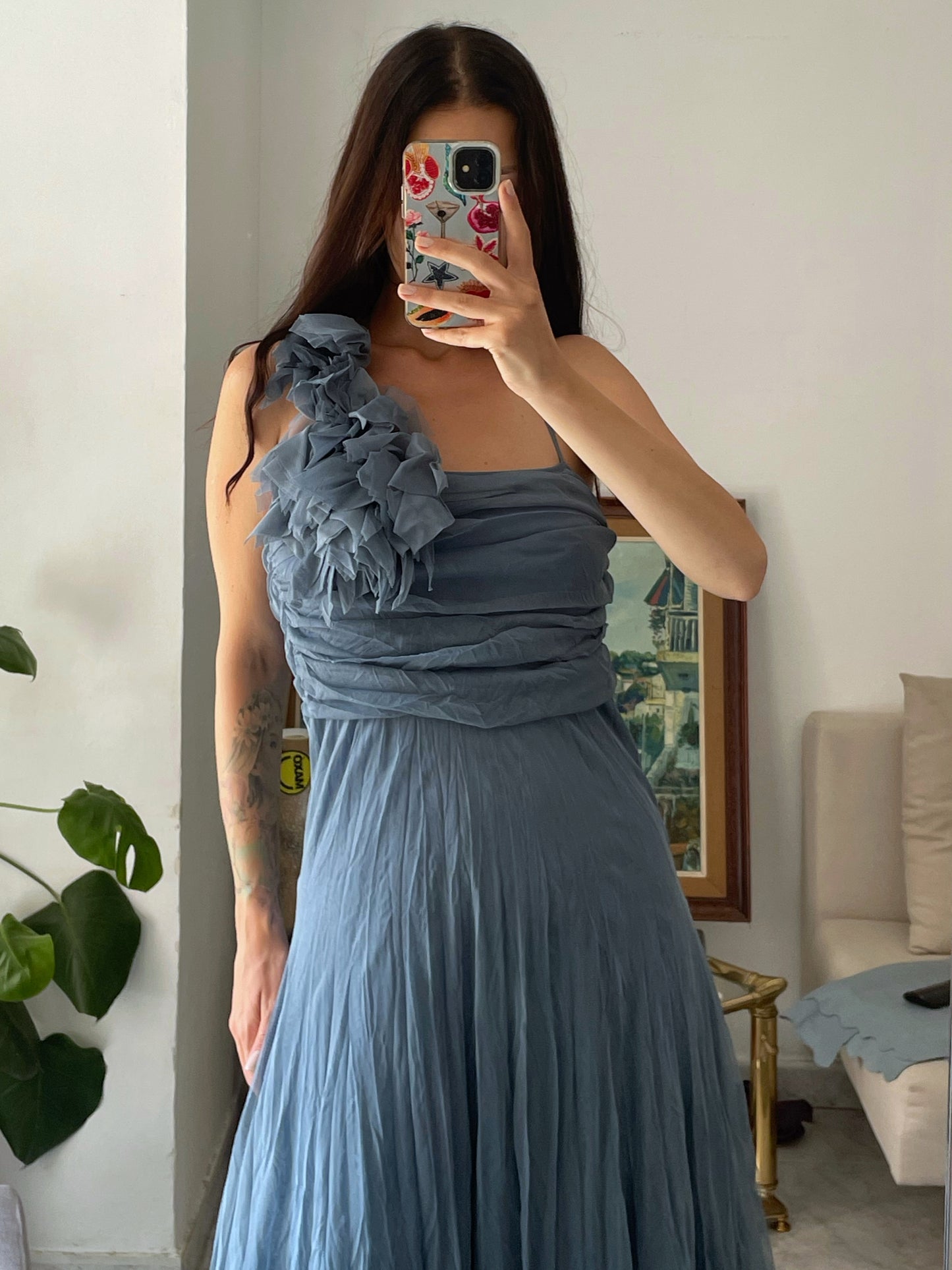 Ruffled Midi Dress