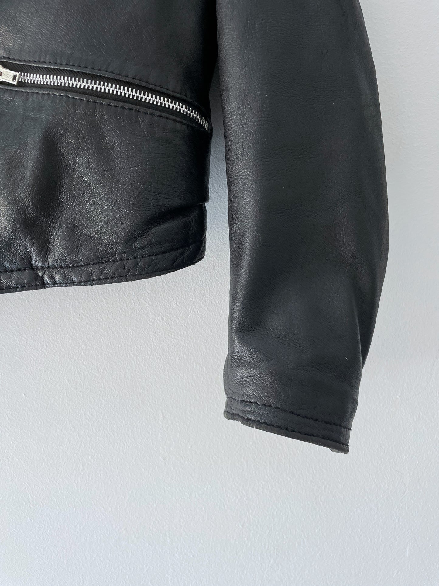 Vintage Leather Moto Jacket