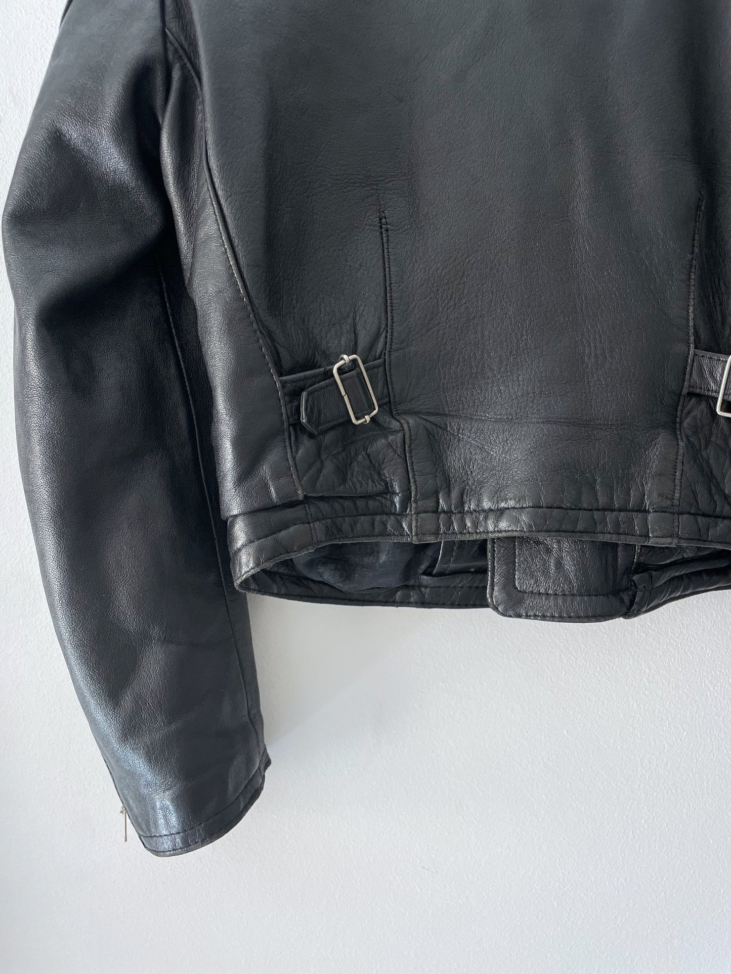 Vintage Leather Moto Jacket