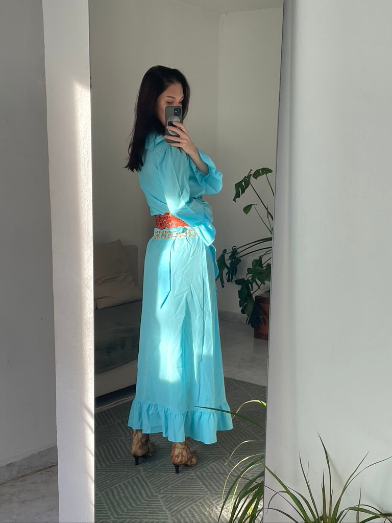 Long robe-style dress