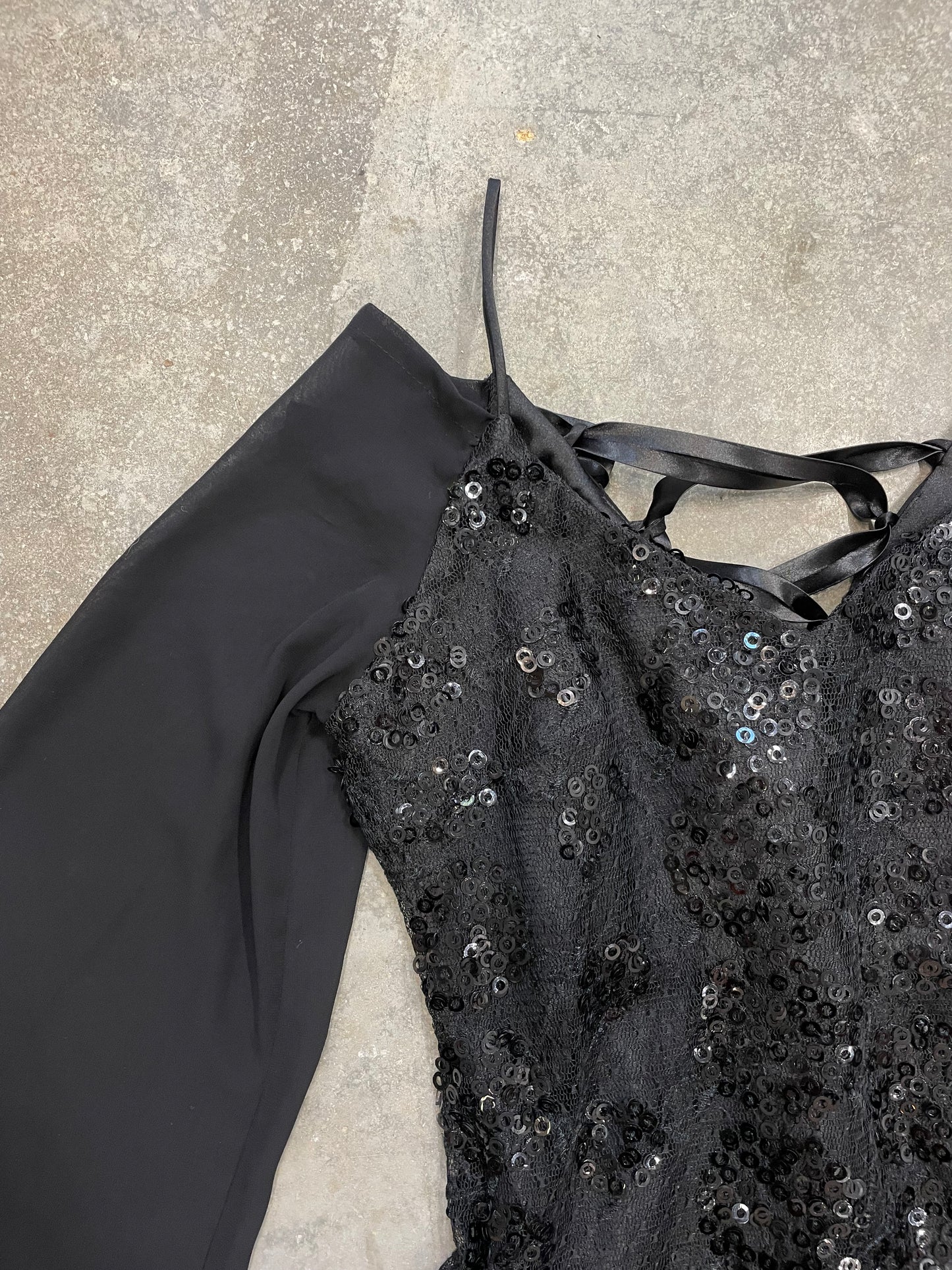Asymmetrical Sequins Dress
