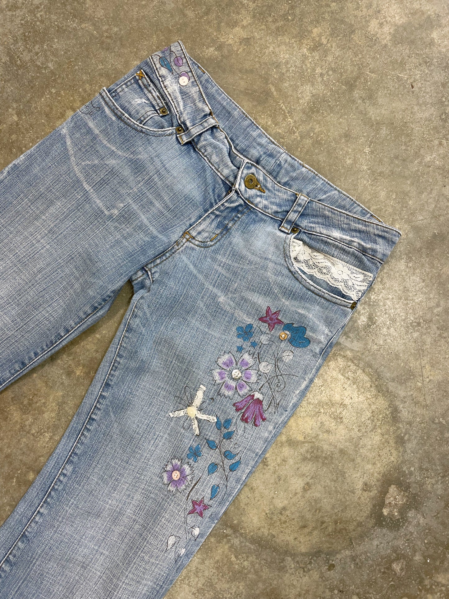 Low Rise Flared Jeans
