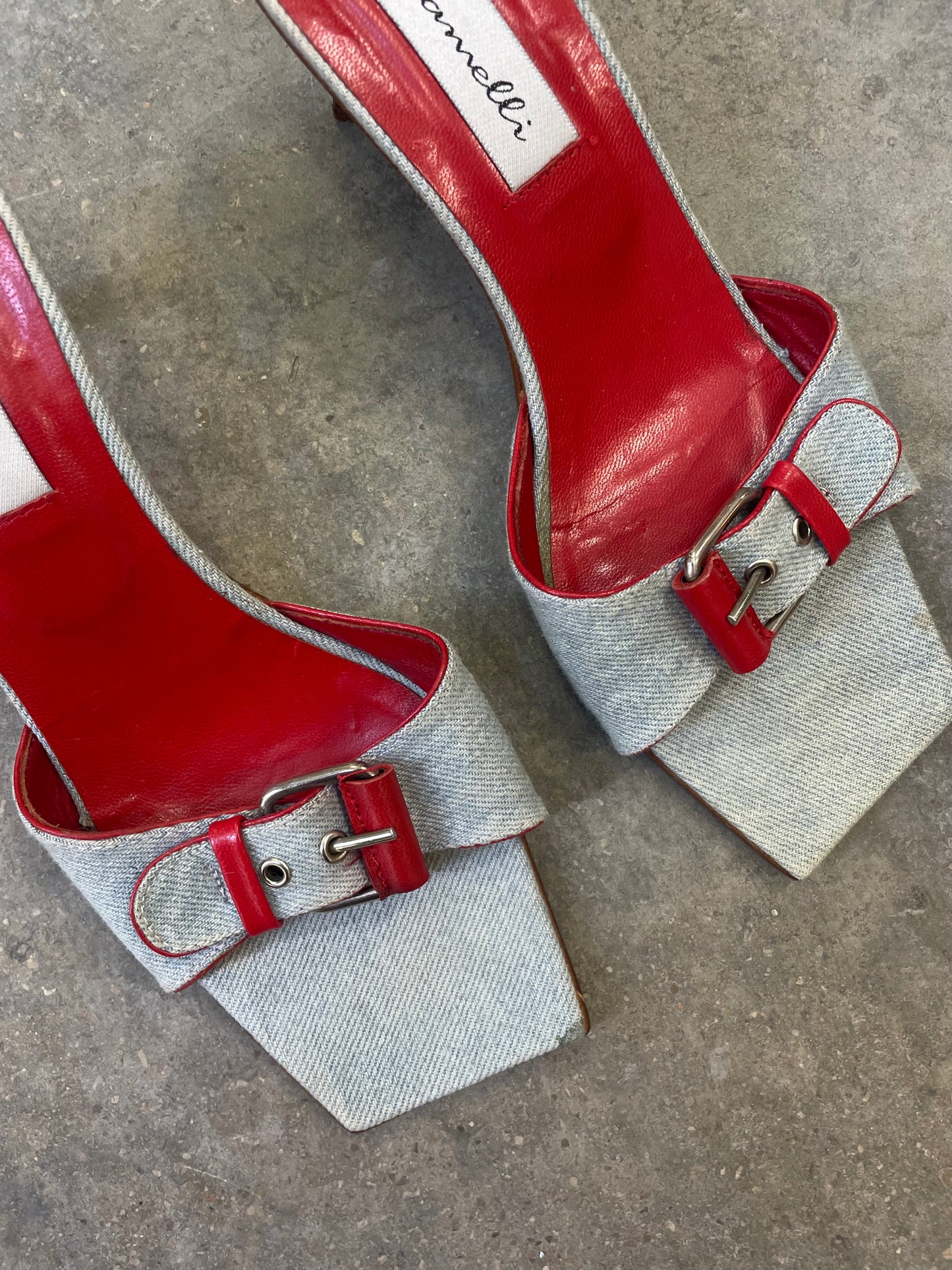 Denim Mules