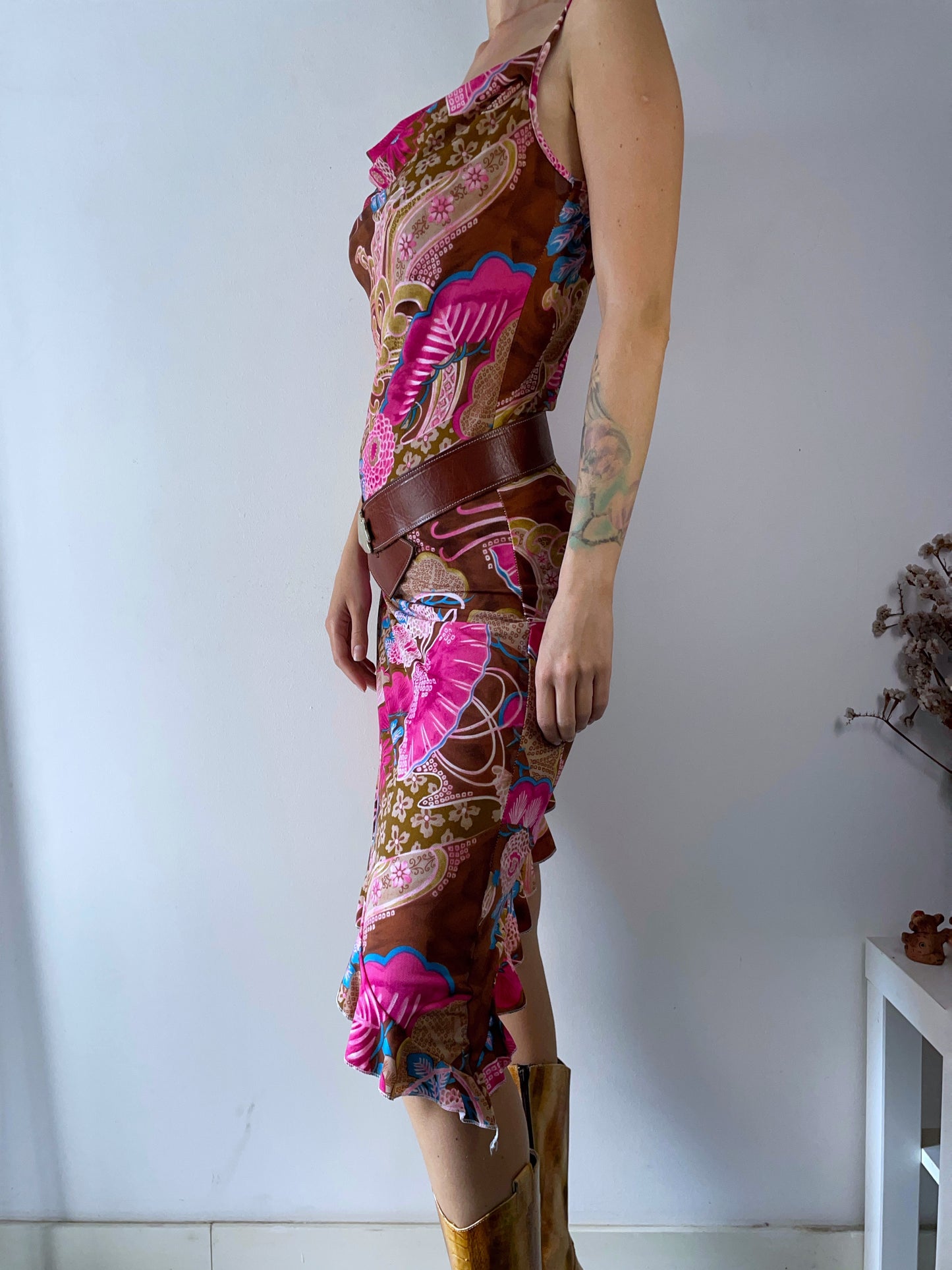 Vintage Asymmetrical Slip Dress
