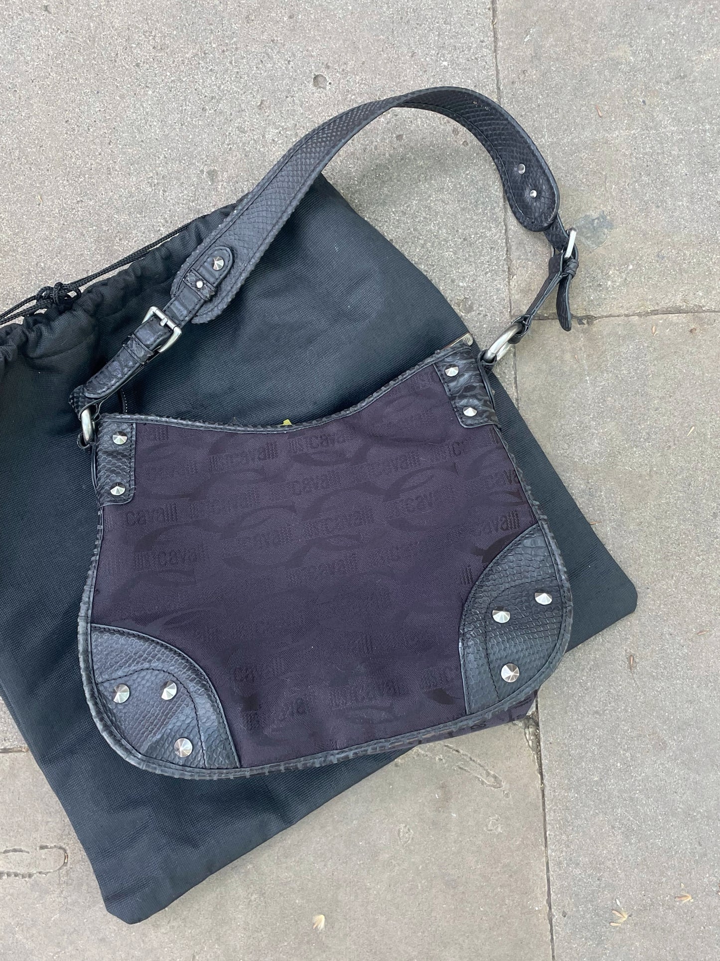 Just Cavalli Black Shoulder Bag