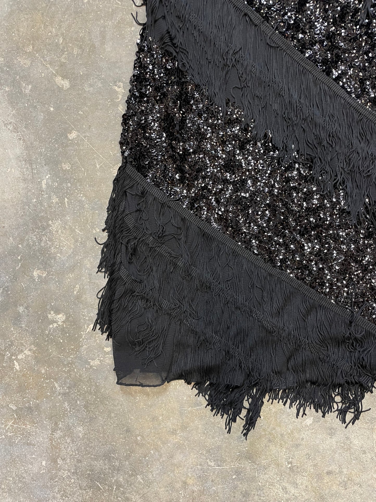 Fringe Sequin Mini Dress
