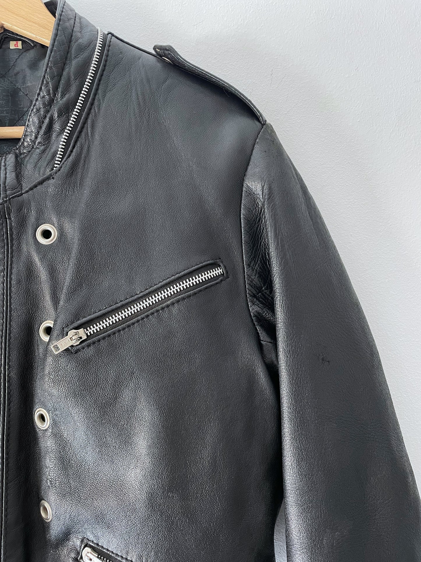 Vintage Leather Moto Jacket