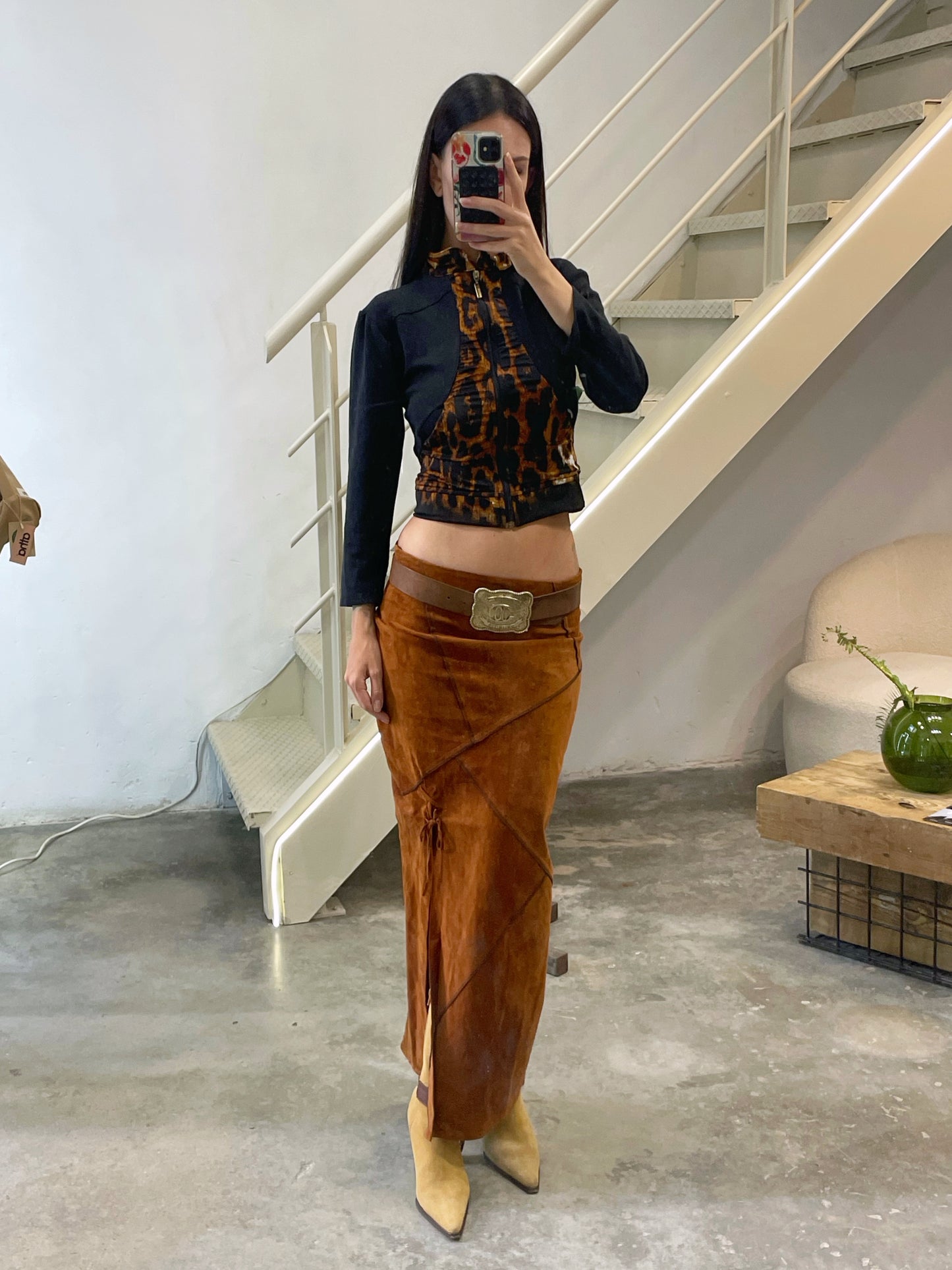 Maxi Suede Skirt