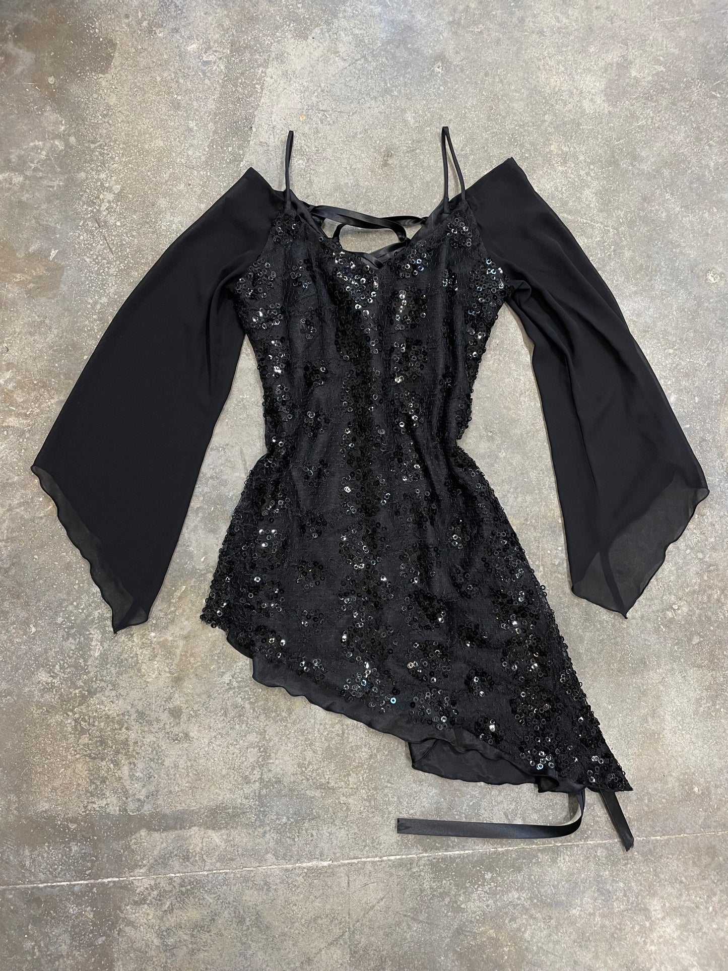 Asymmetrical Sequins Dress