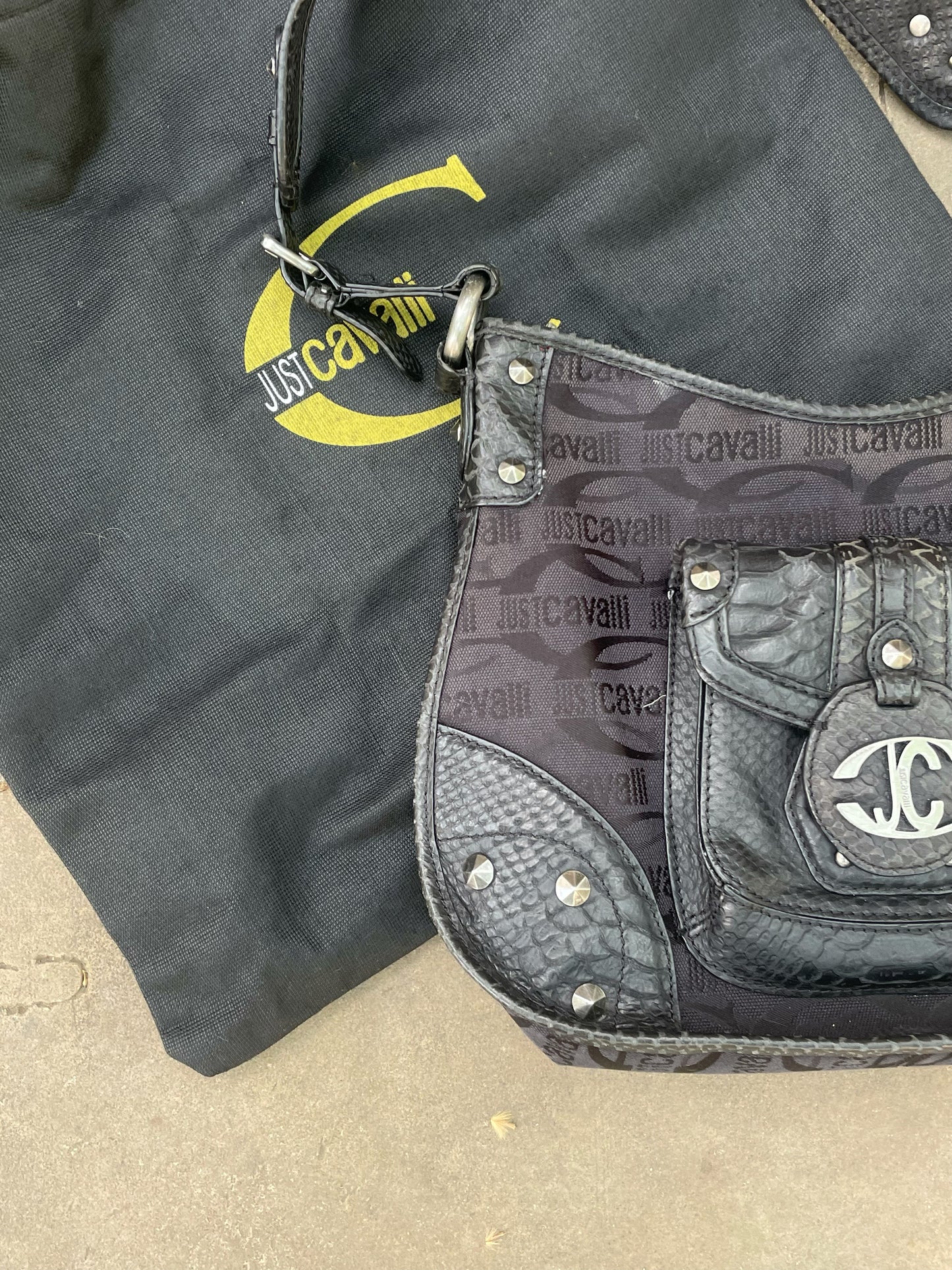 Just Cavalli Black Shoulder Bag