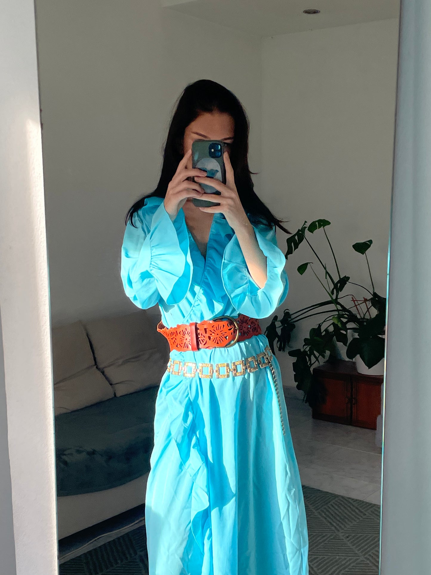 Long robe-style dress