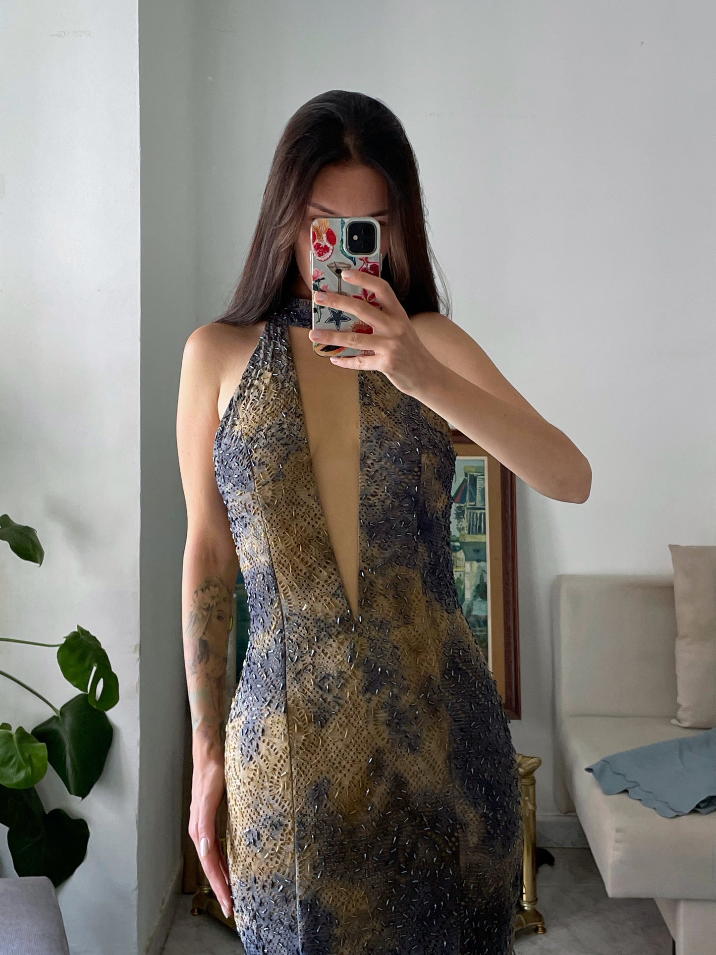 Beaded Evening Dress