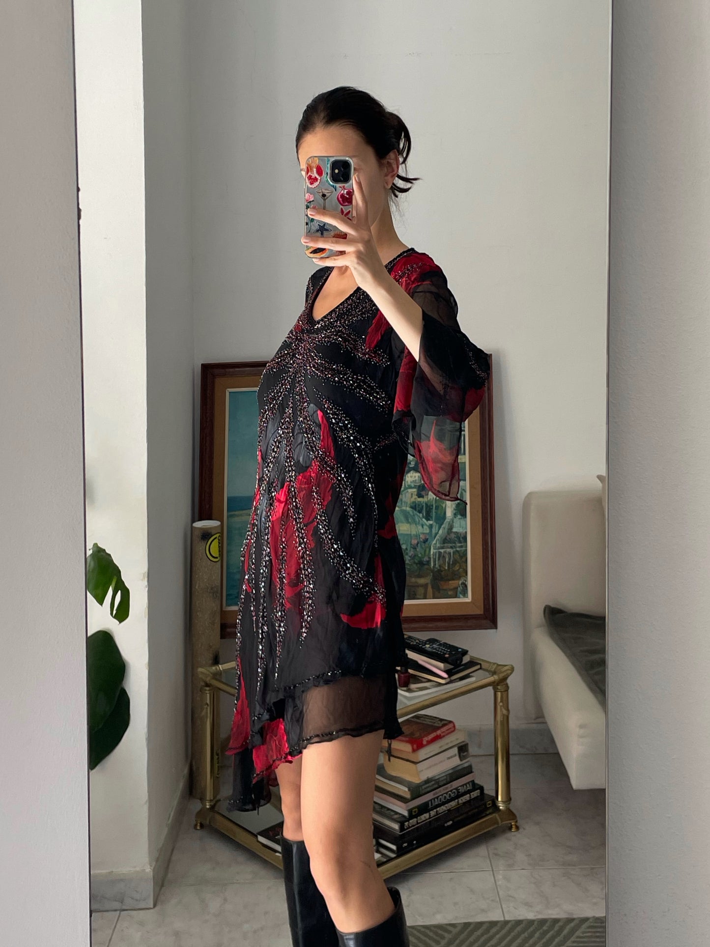 Asymmetrical Beaded Dress