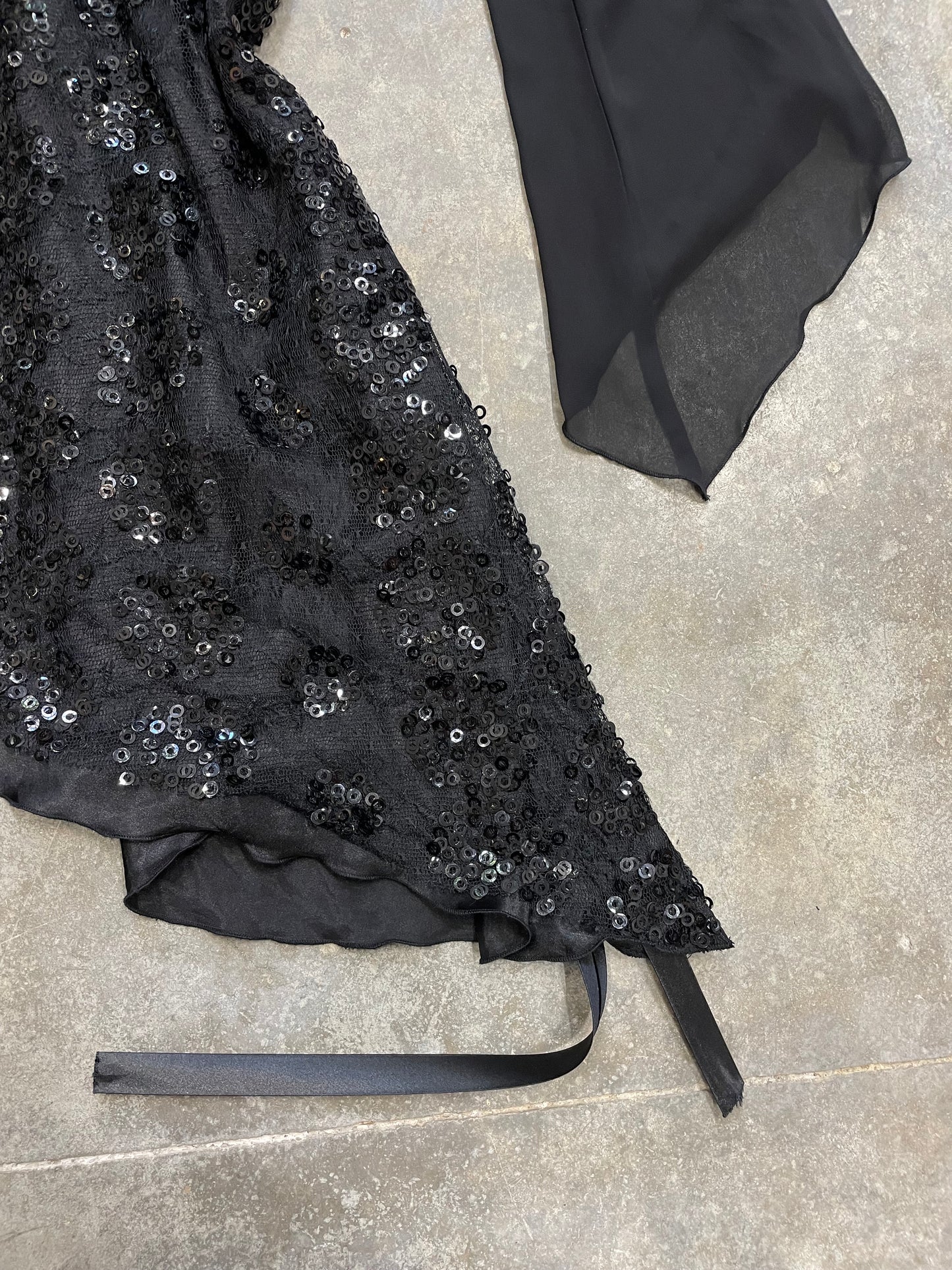 Asymmetrical Sequins Dress