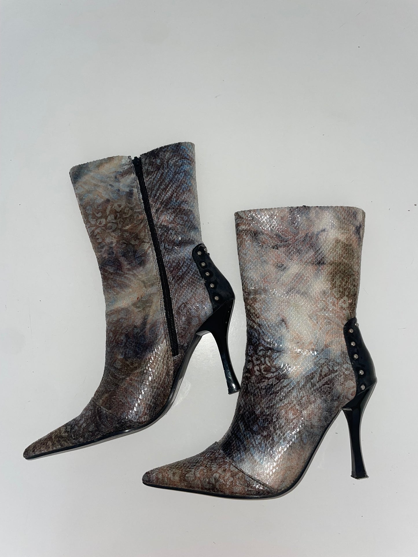 Pointed Toe Textile Boots