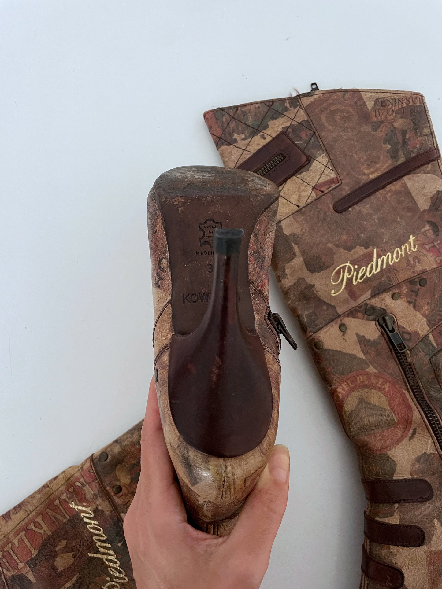 Vintage Natural Leather Boots