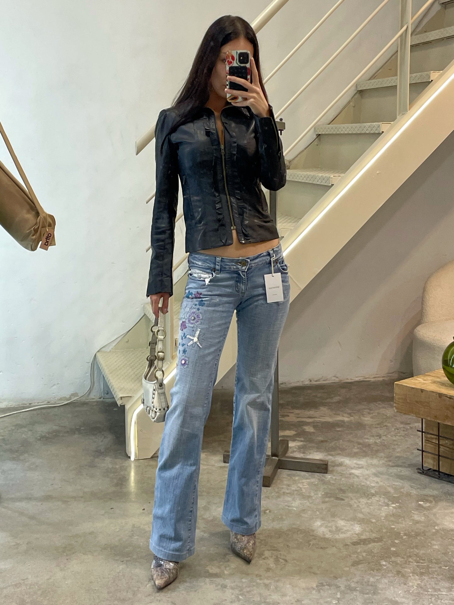 Natural Leather Fitted Jacket