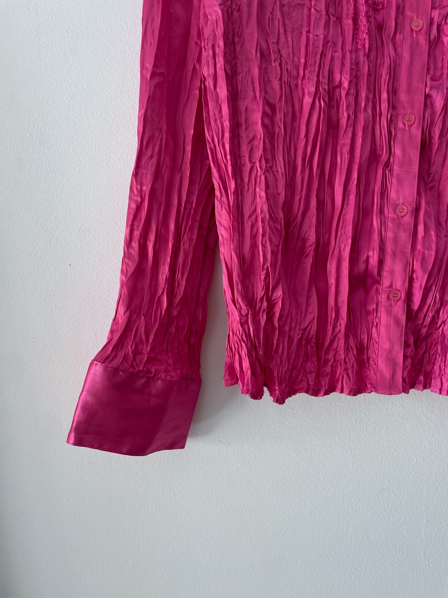 Pink Satin Shirt