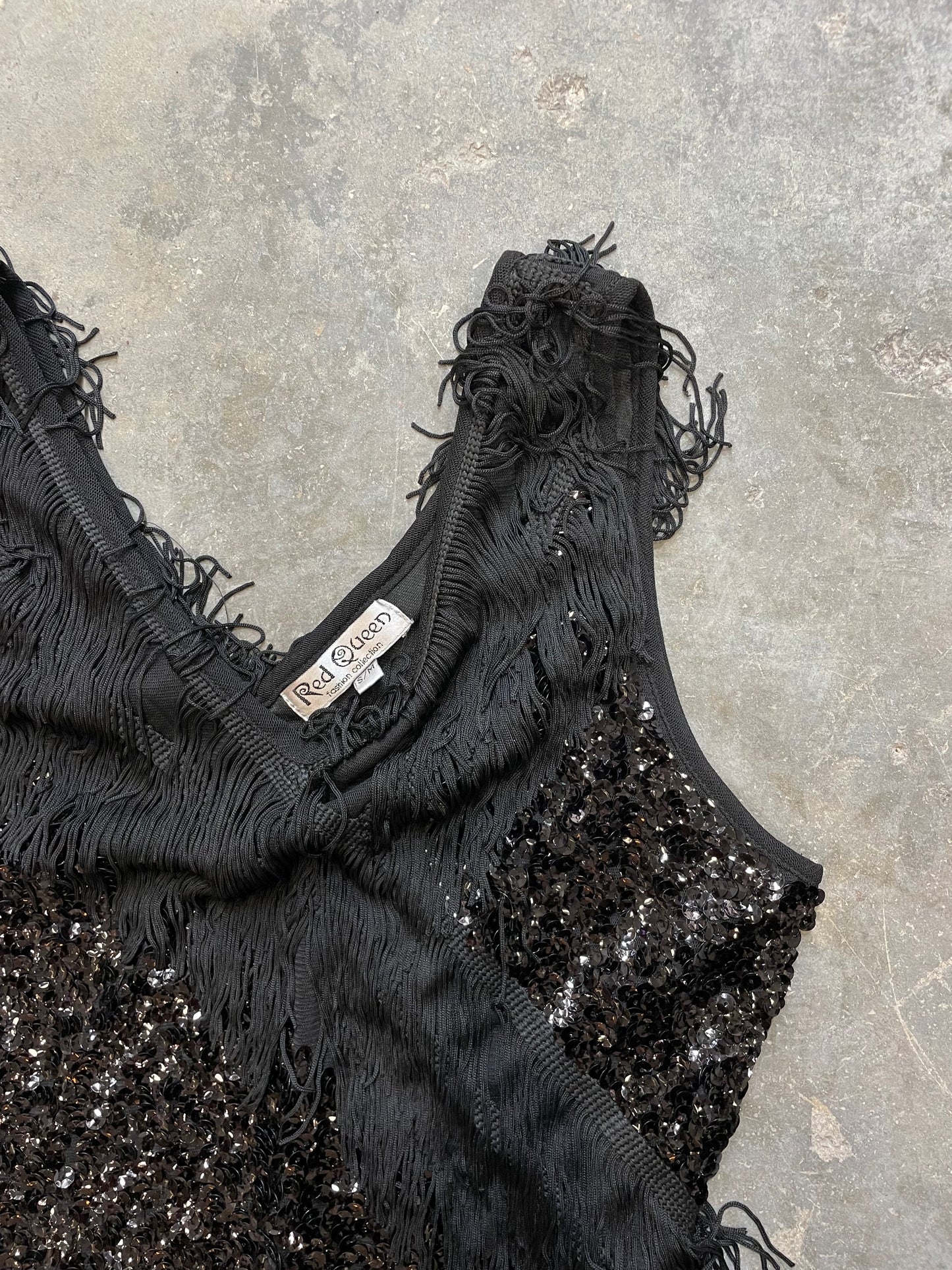 Fringe Sequin Mini Dress