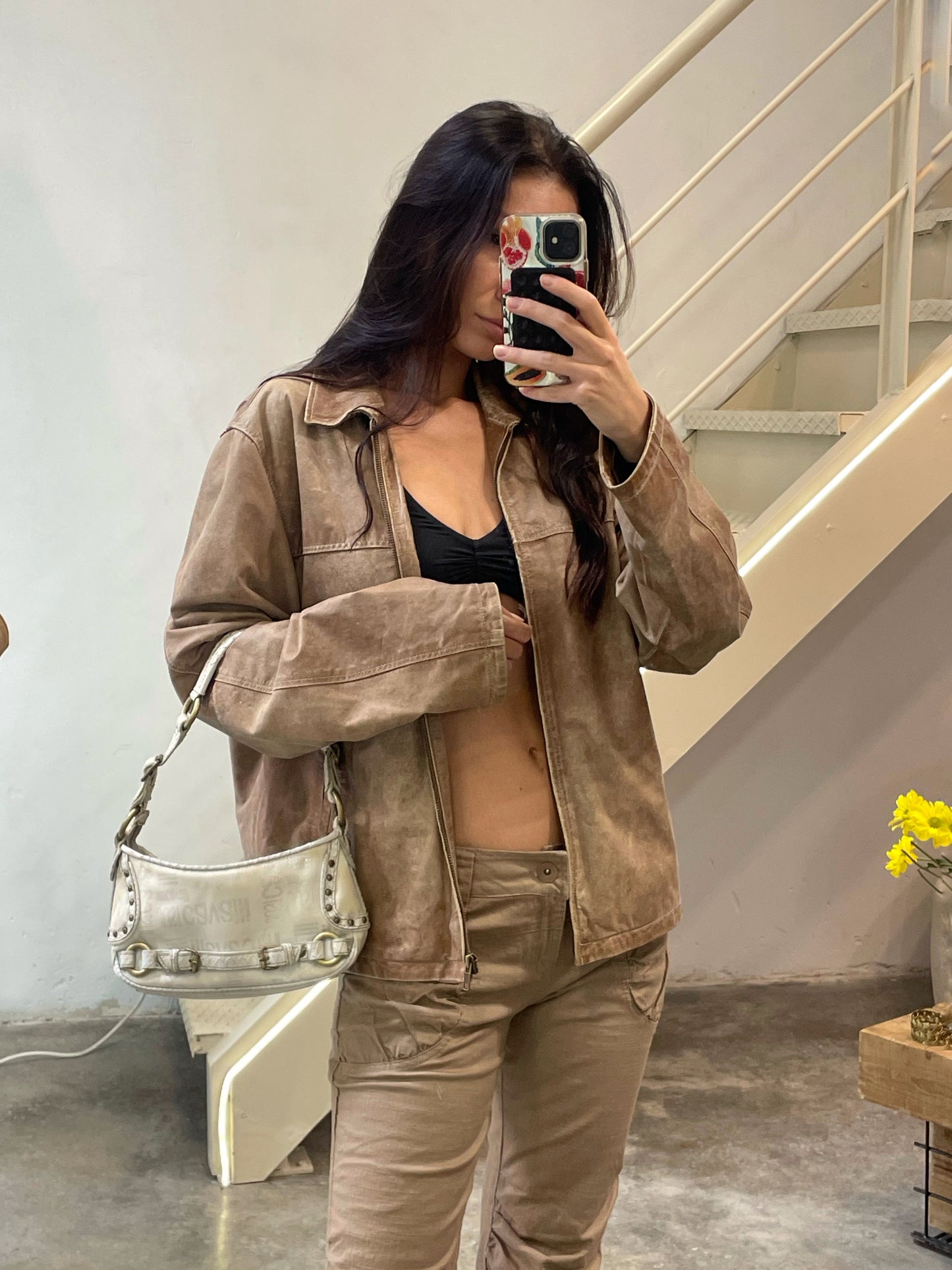 Vintage Natural Leather Jacket