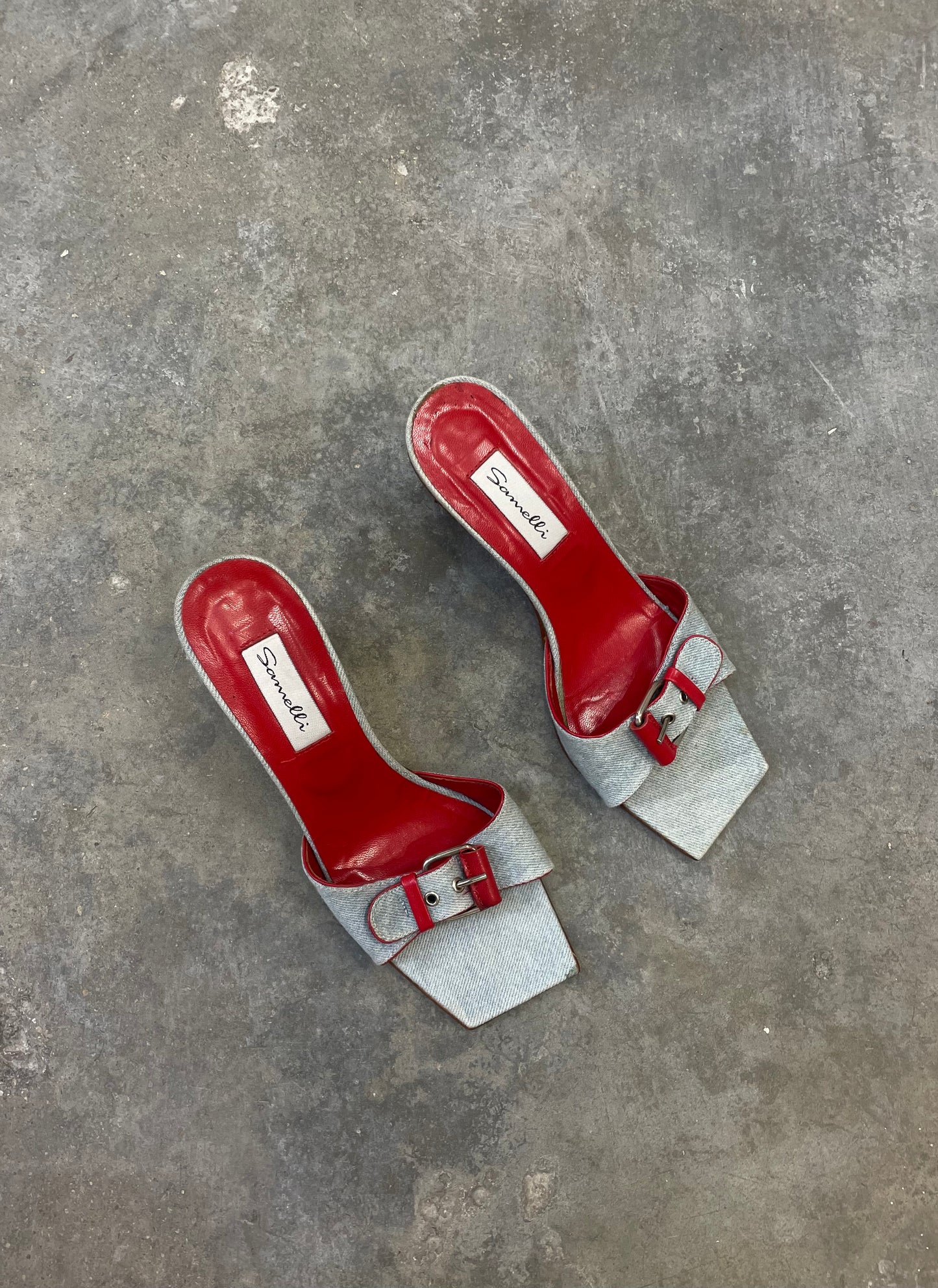 Denim Mules