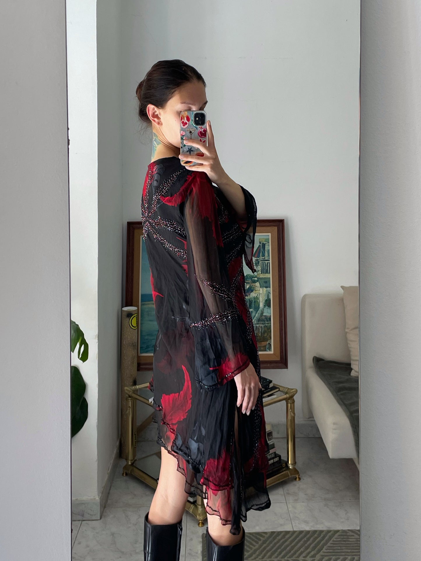 Asymmetrical Beaded Dress
