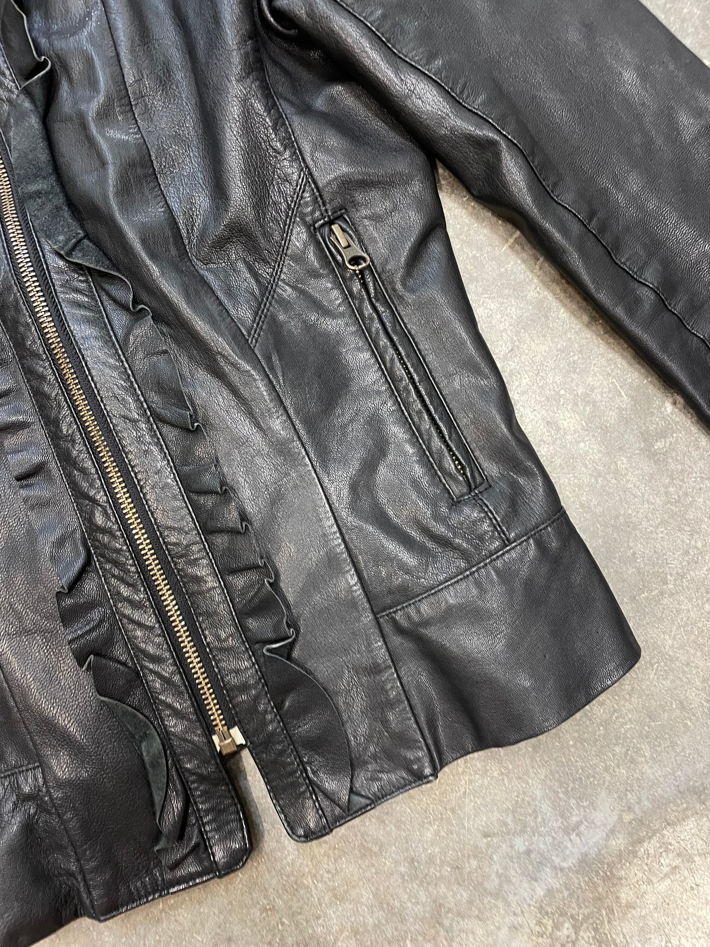 Natural Leather Fitted Jacket