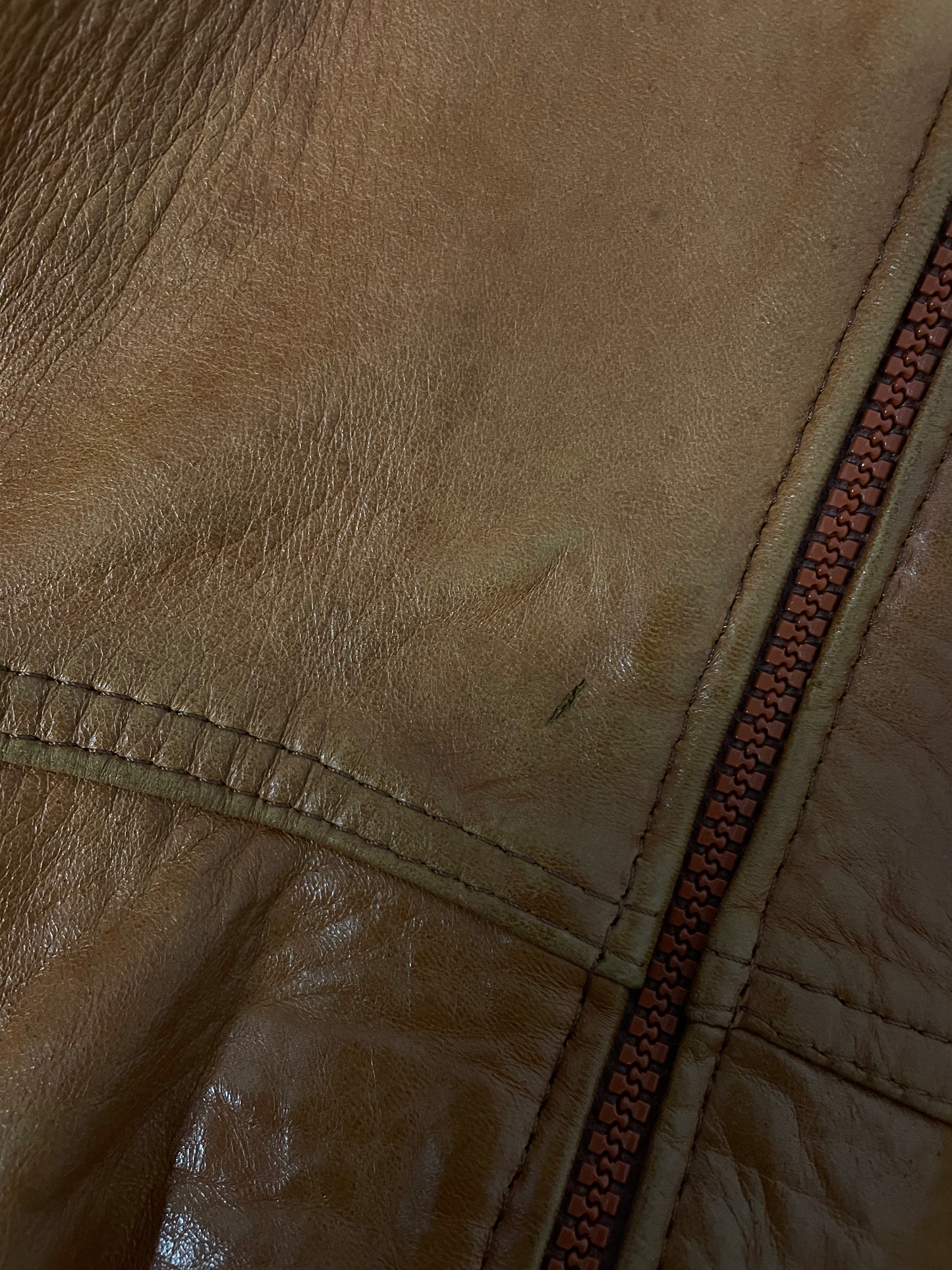 Natural Leather Bomber