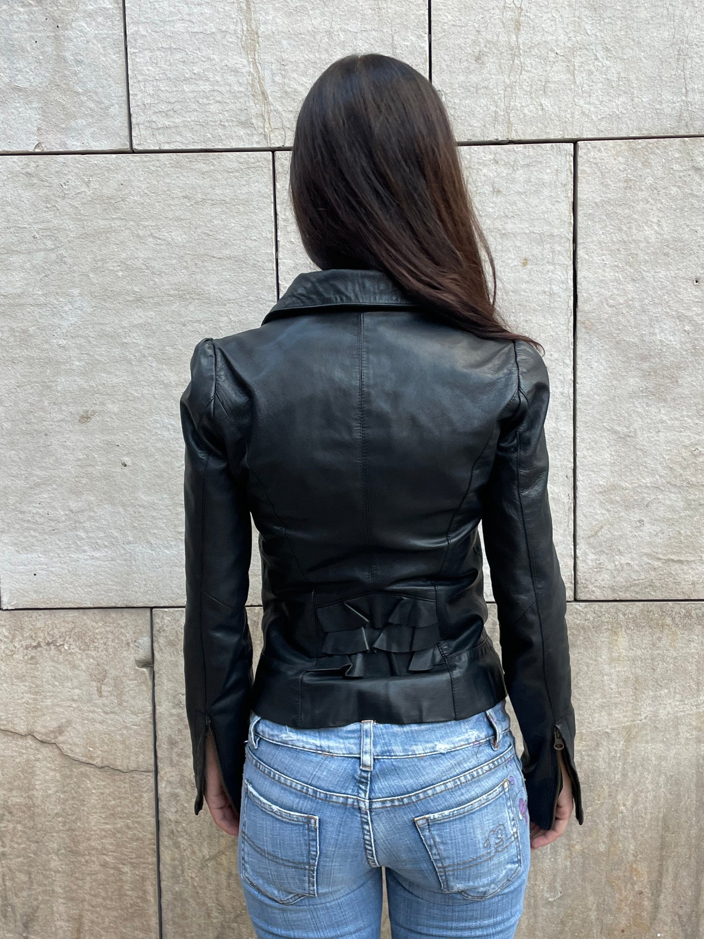 Natural Leather Fitted Jacket