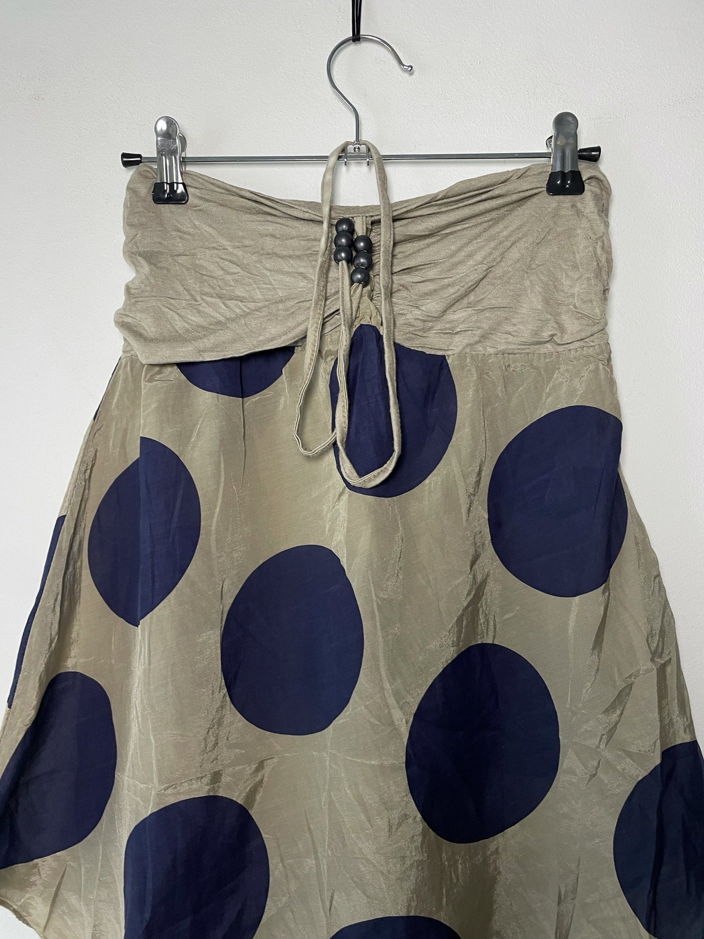 Halter neck silk blend top