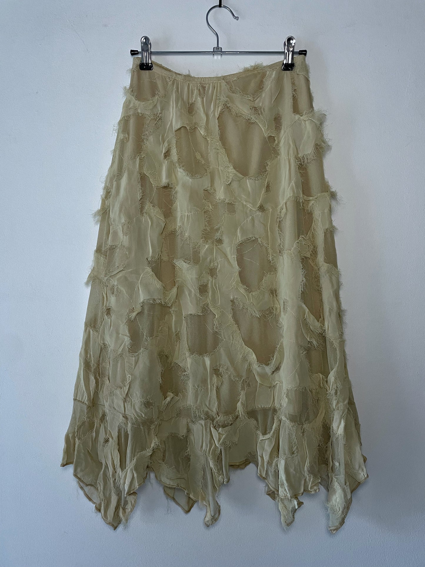 Shredded Mesh Layered Skirt