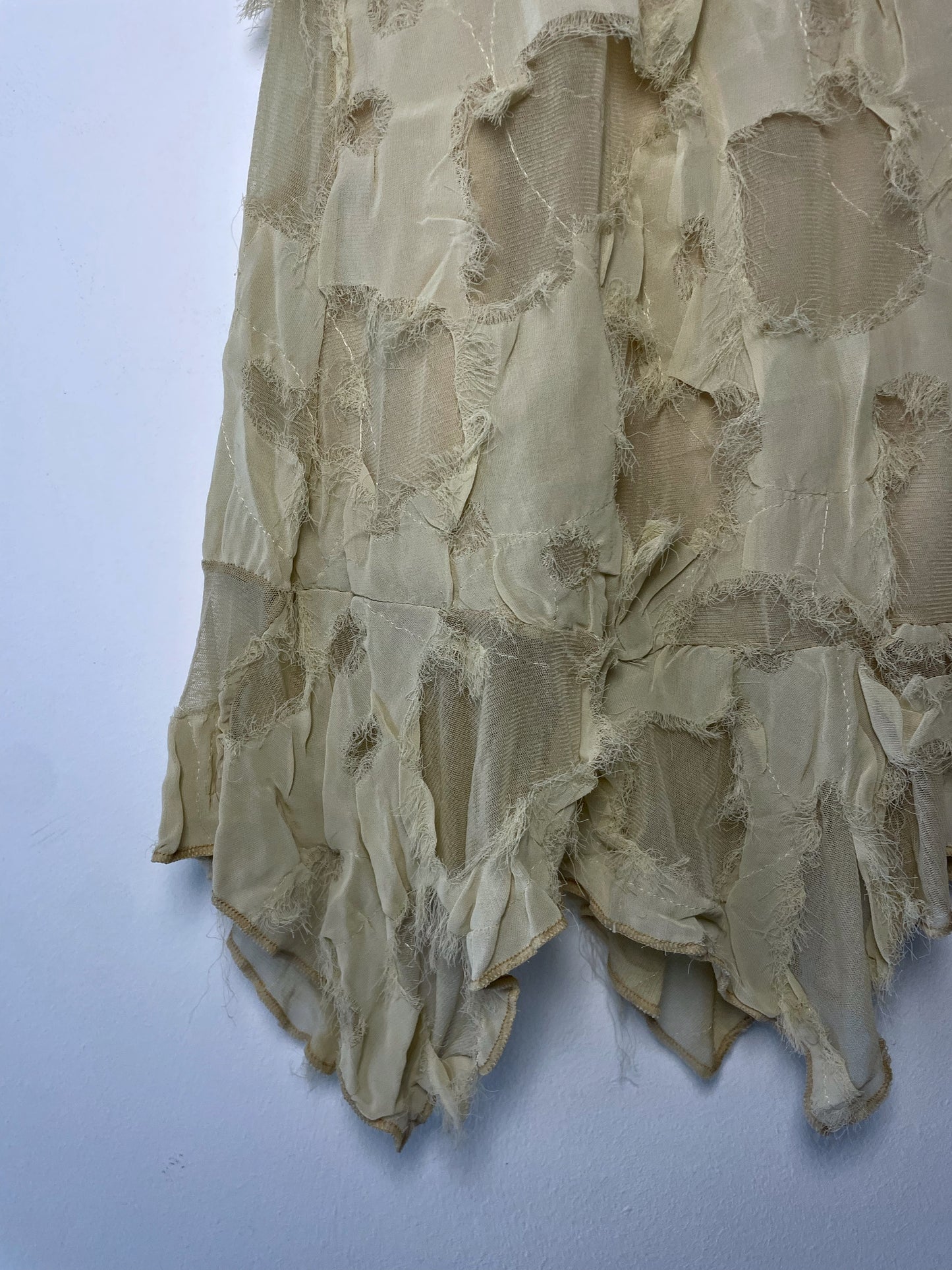 Shredded Mesh Layered Skirt