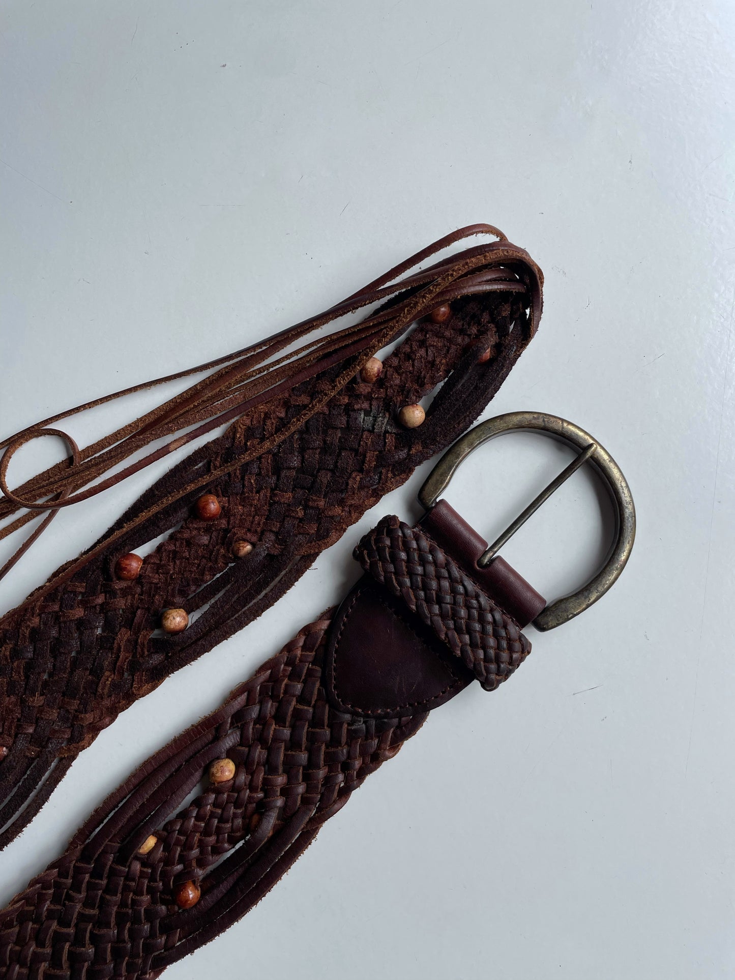 Leather Braided Belt