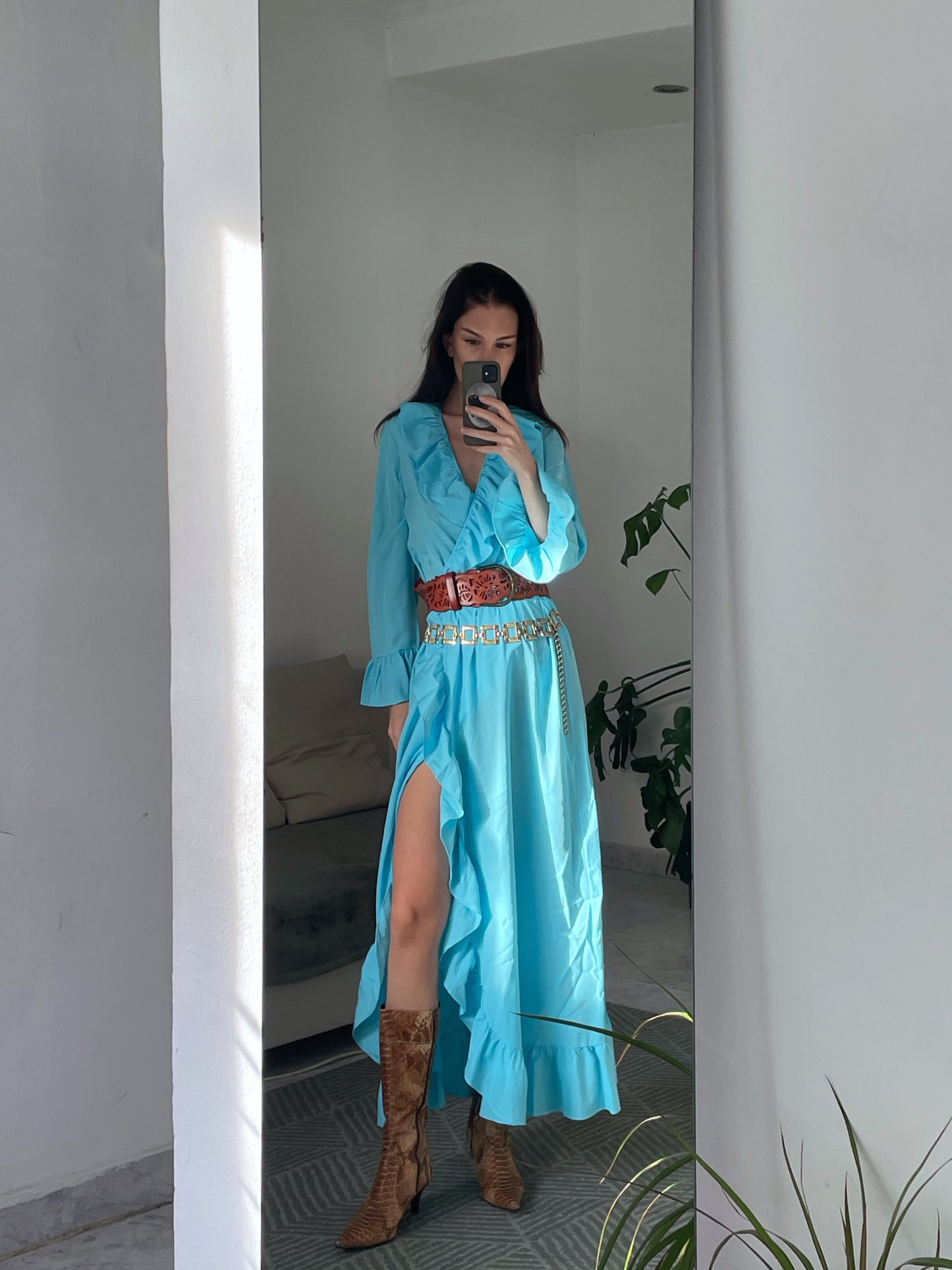 Long robe-style dress