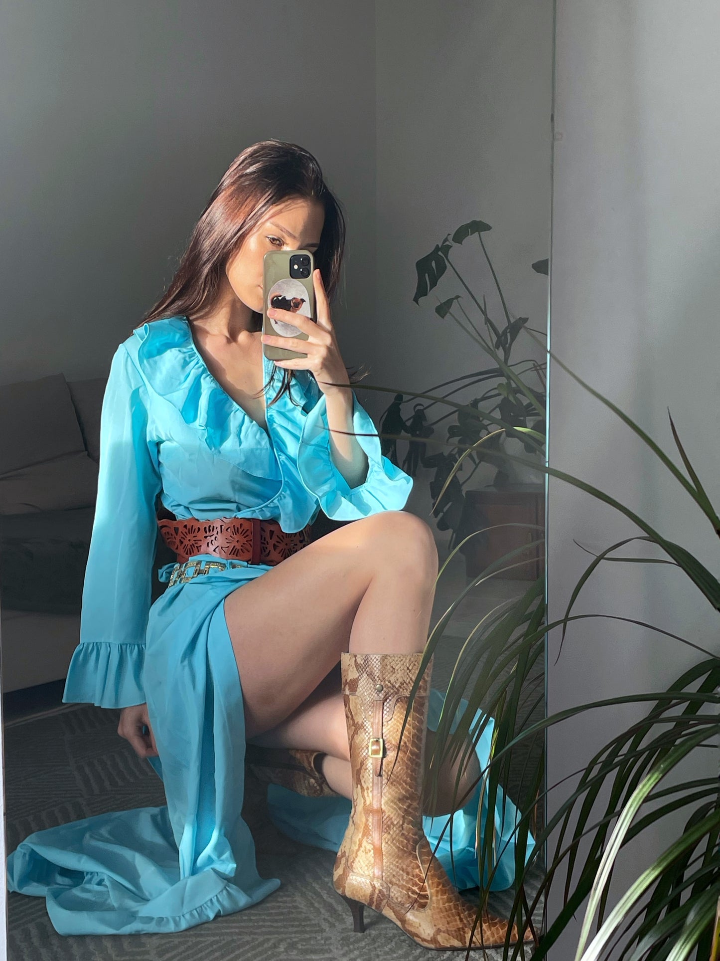 Long robe-style dress
