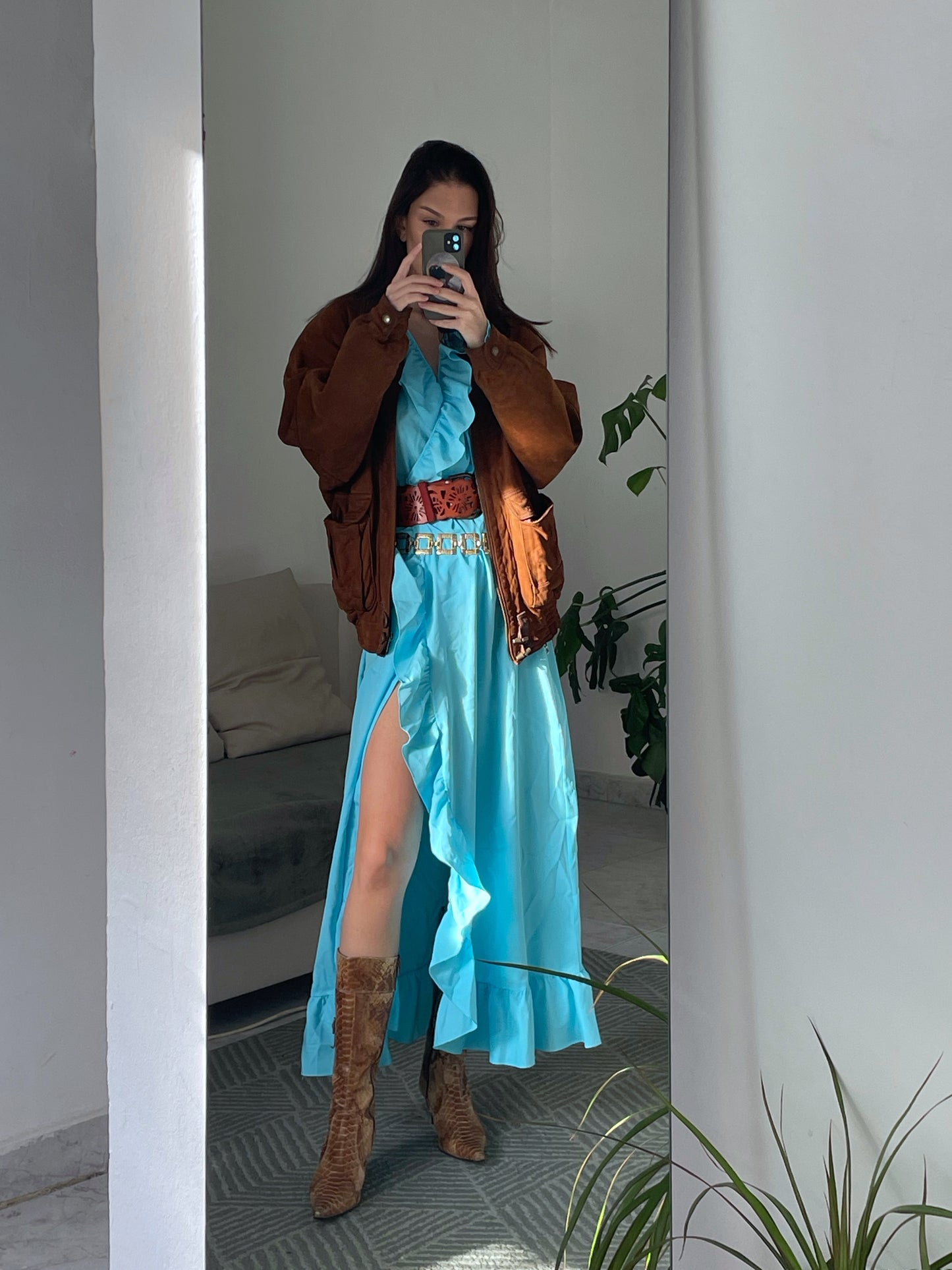 Long robe-style dress