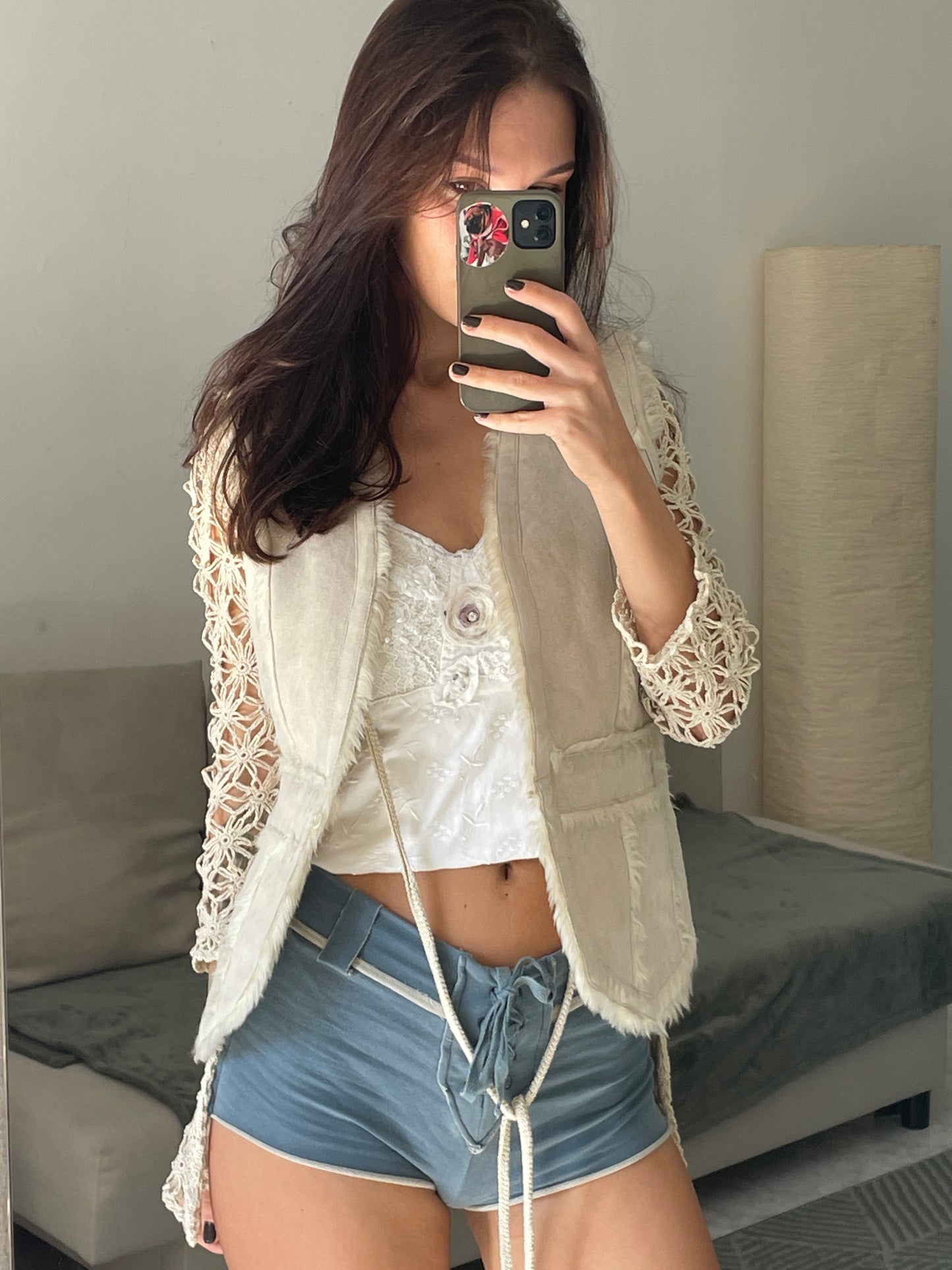 Embroidered Crop Top