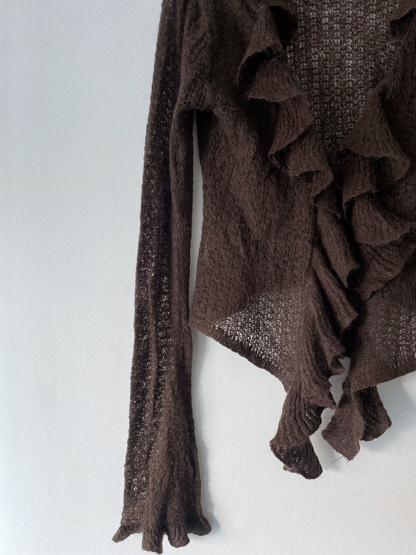 Cardigan with ruffles