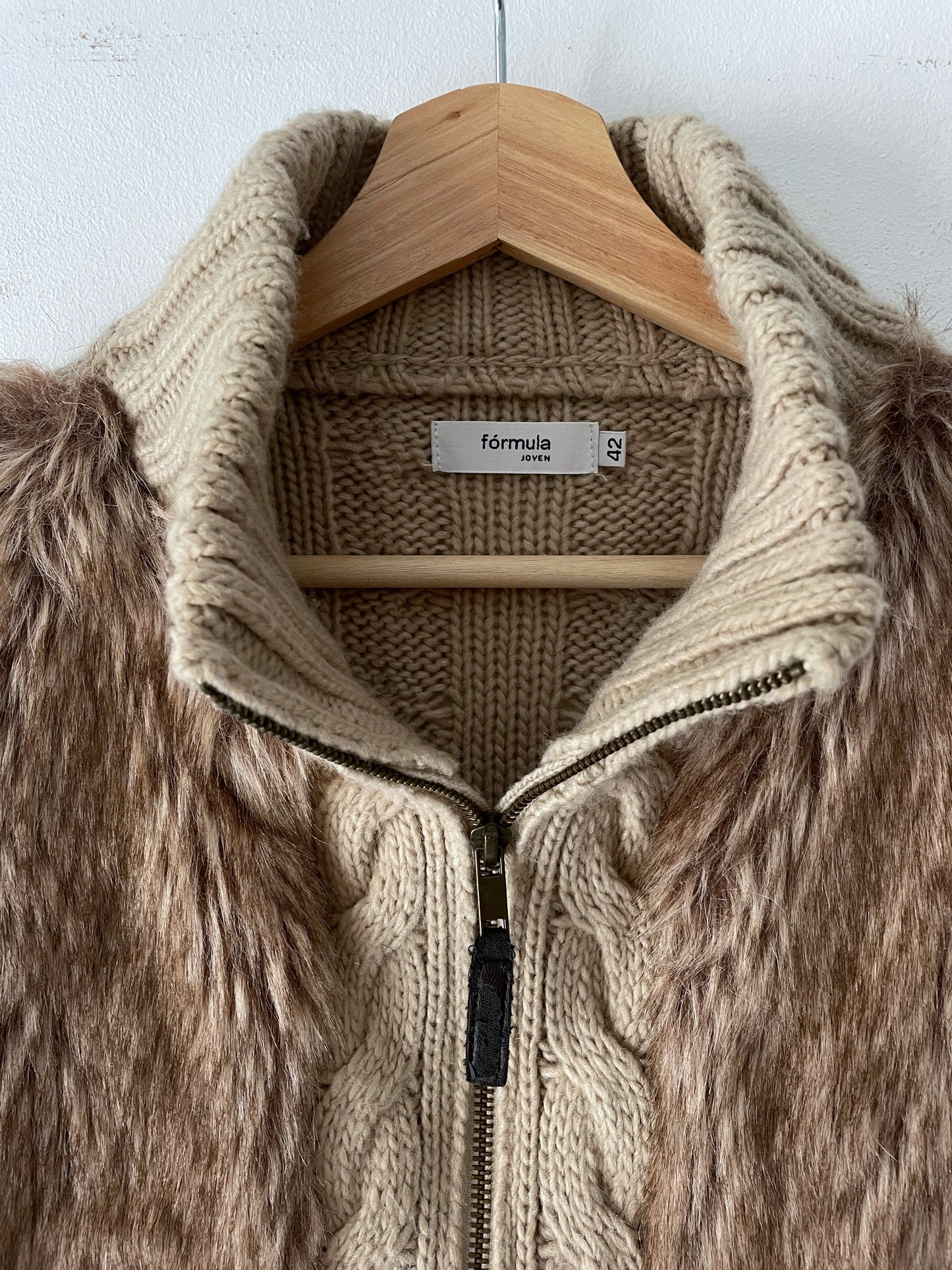 Y2K style waistcoat with faux fur.