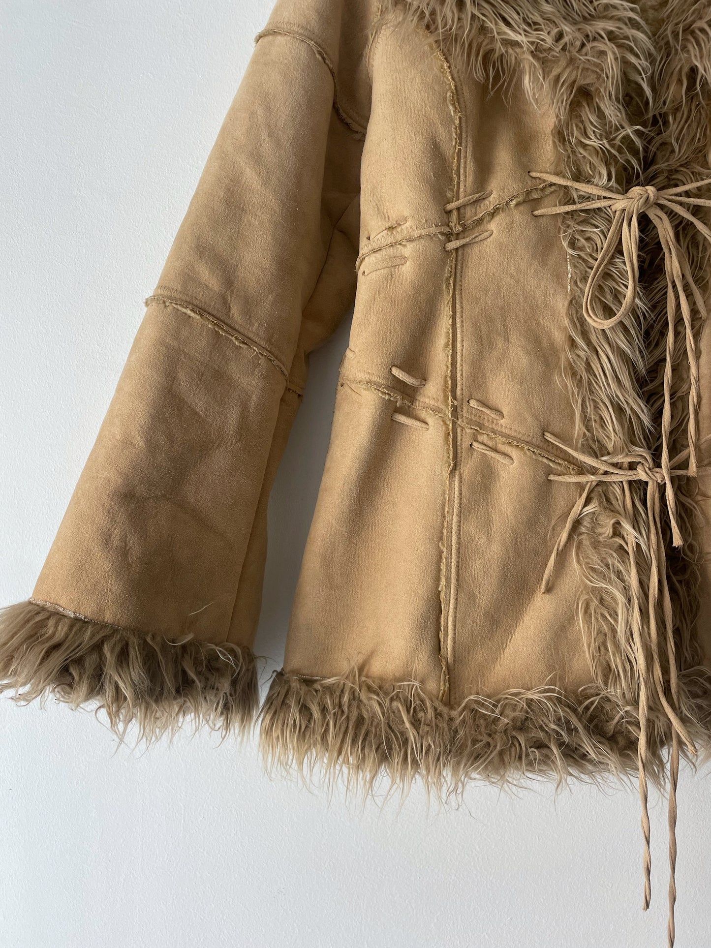 Hippie style faux fur jacket.