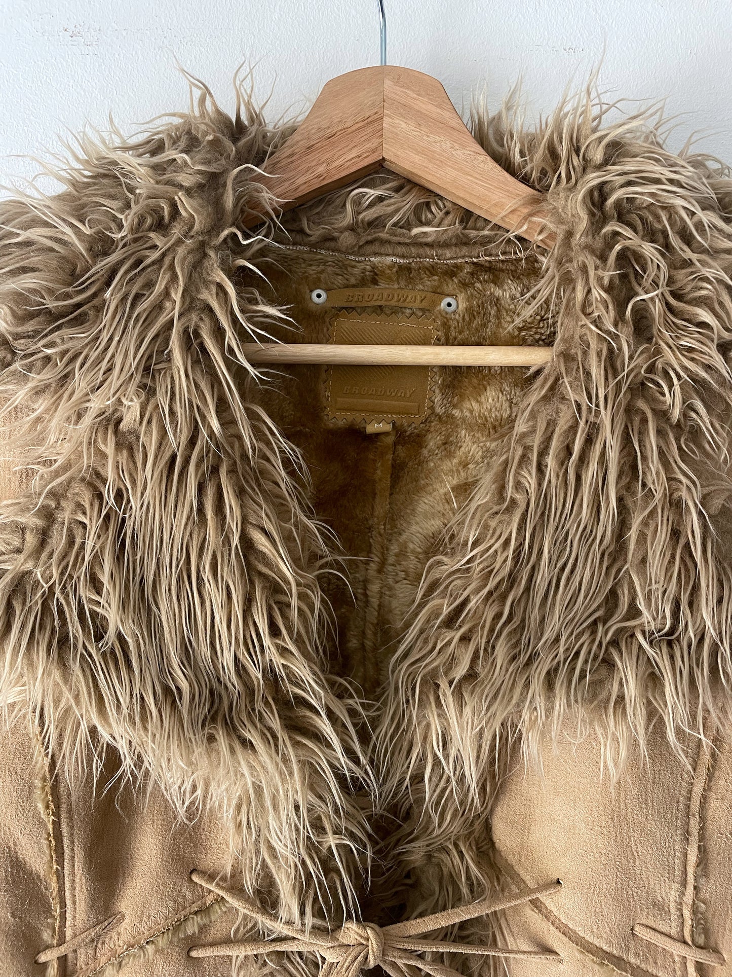 Hippie style faux fur jacket.
