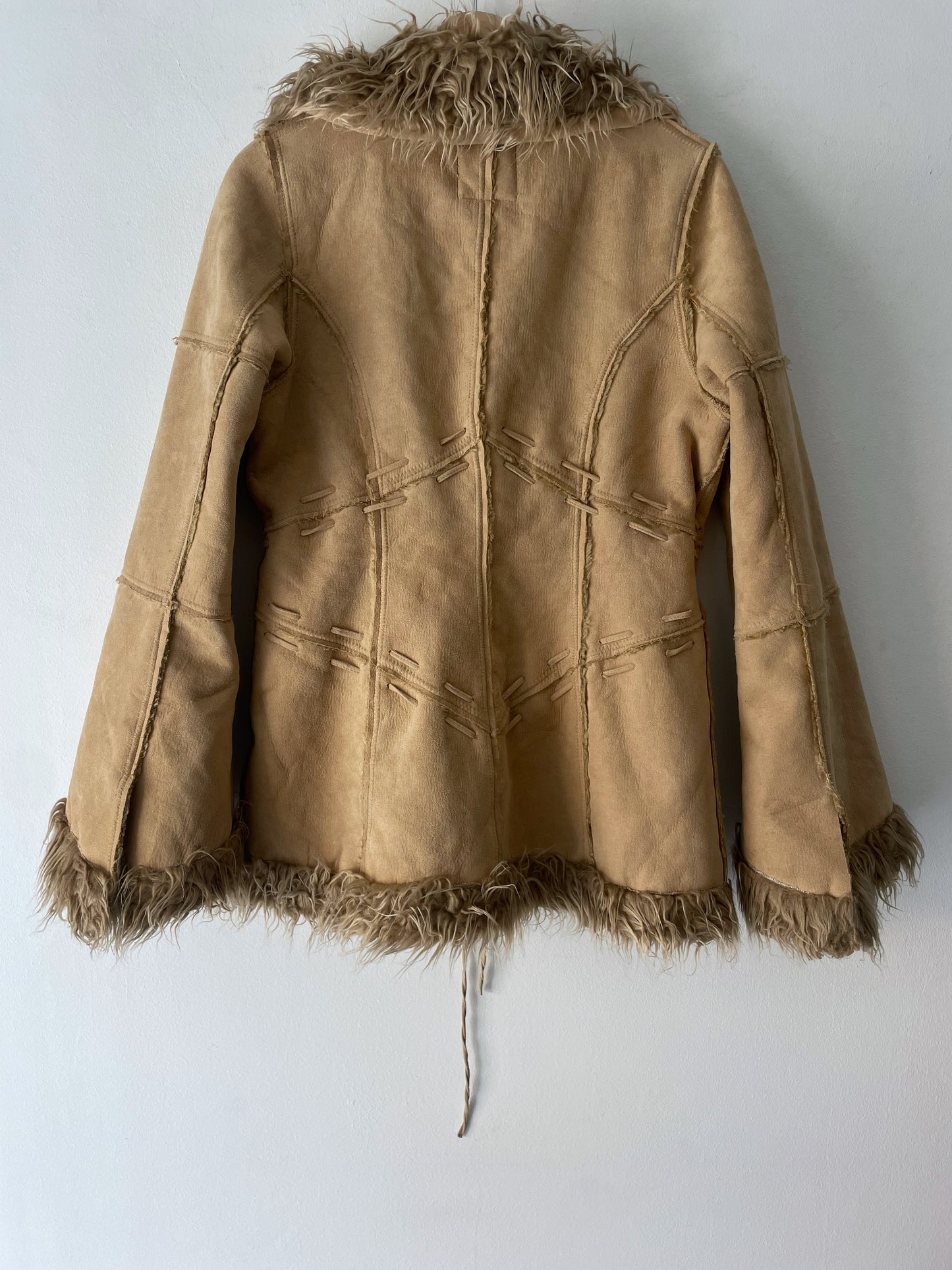 Hippie style faux fur jacket.