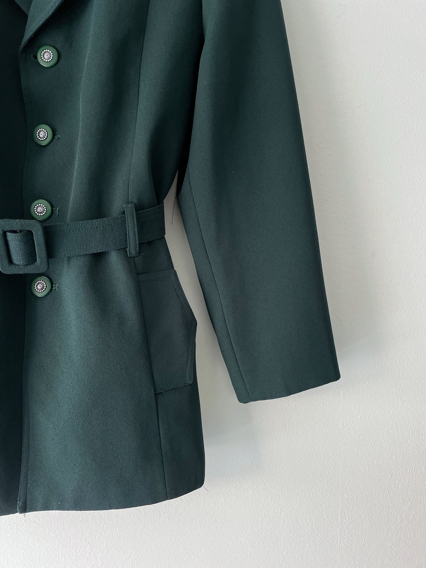Blazer with a belt.