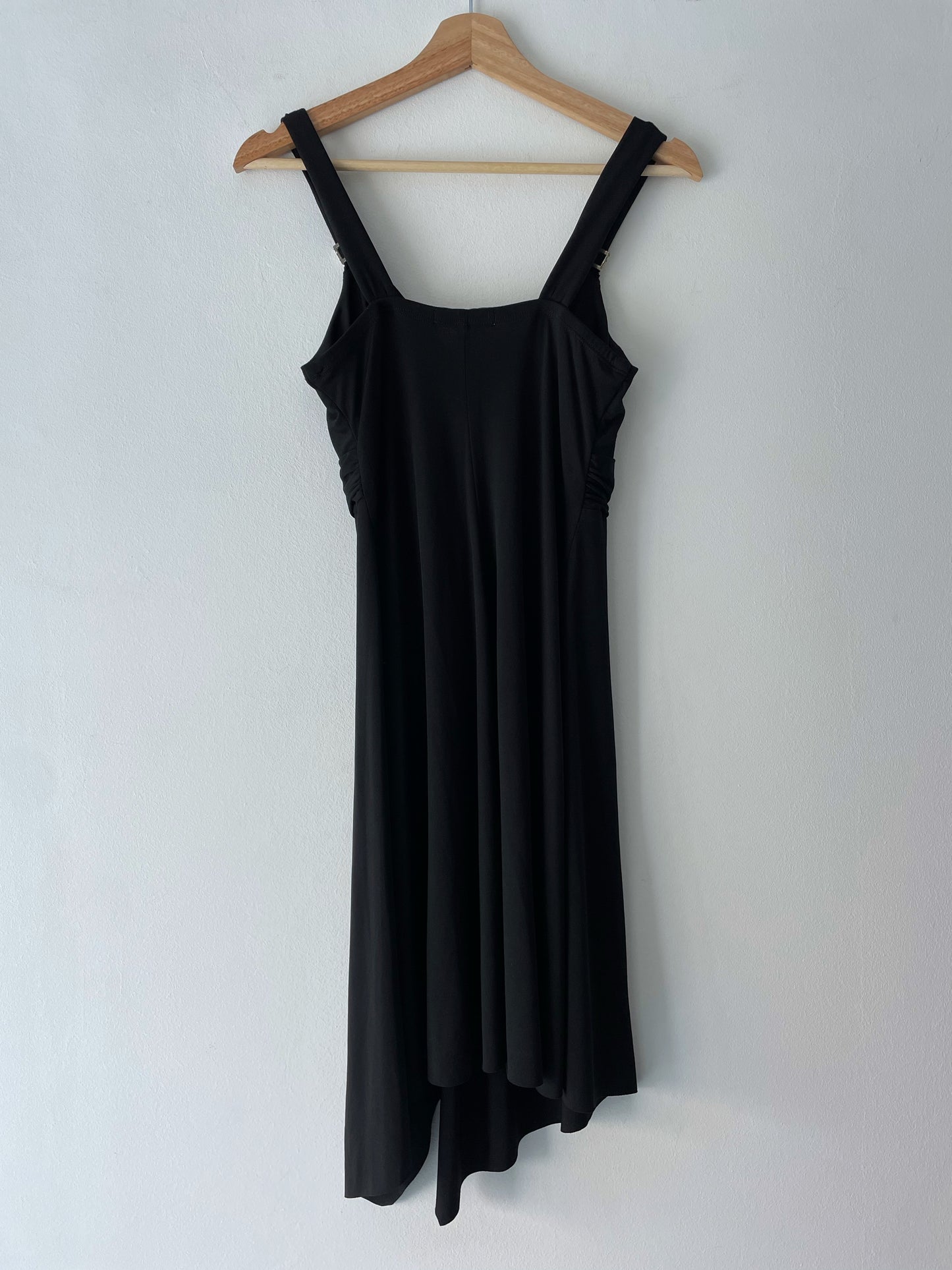 Mini black dress.