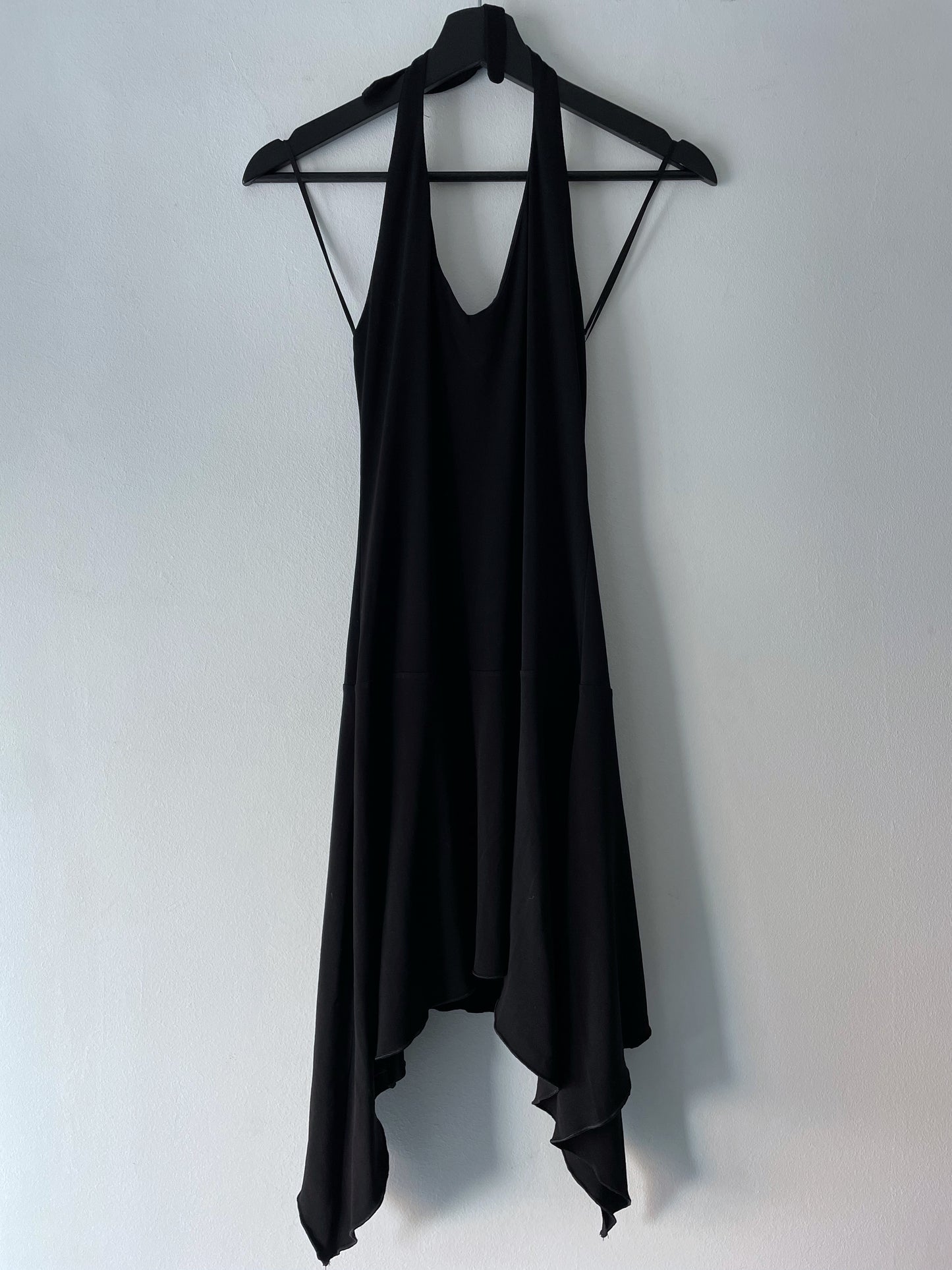 Asymmetrical halter neck dress