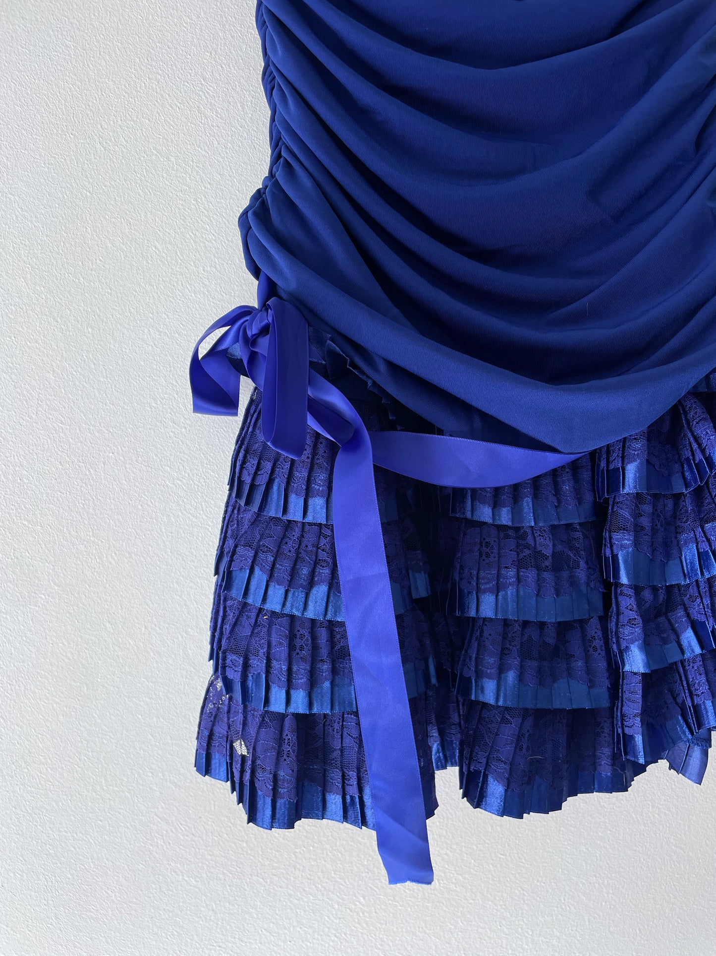 Strapless dress with layered skirt