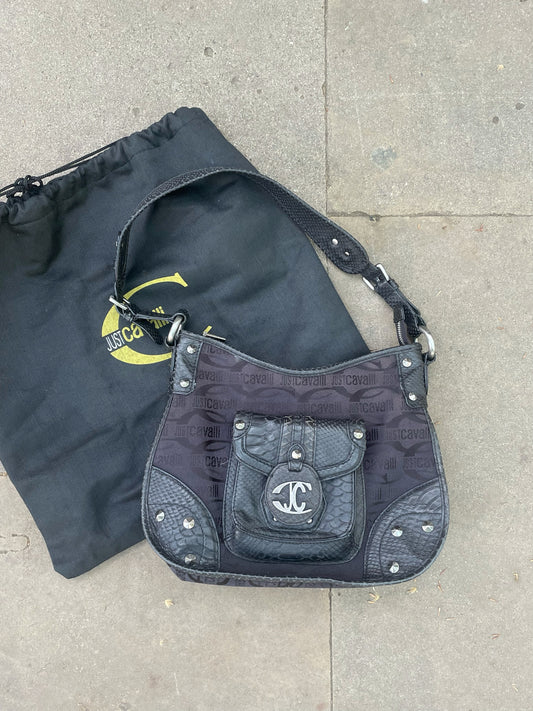 Just Cavalli Black Shoulder Bag