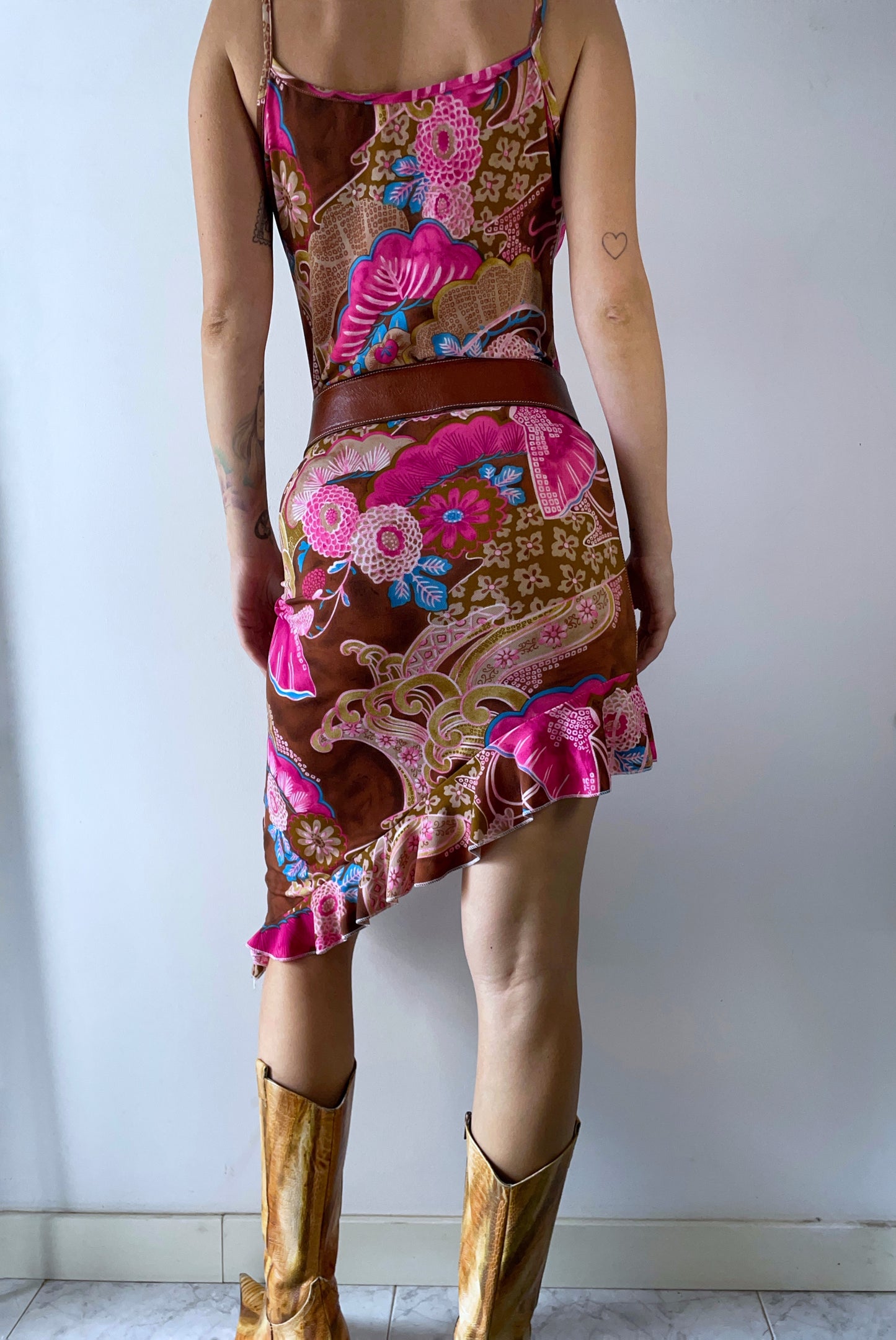 Vintage Asymmetrical Slip Dress